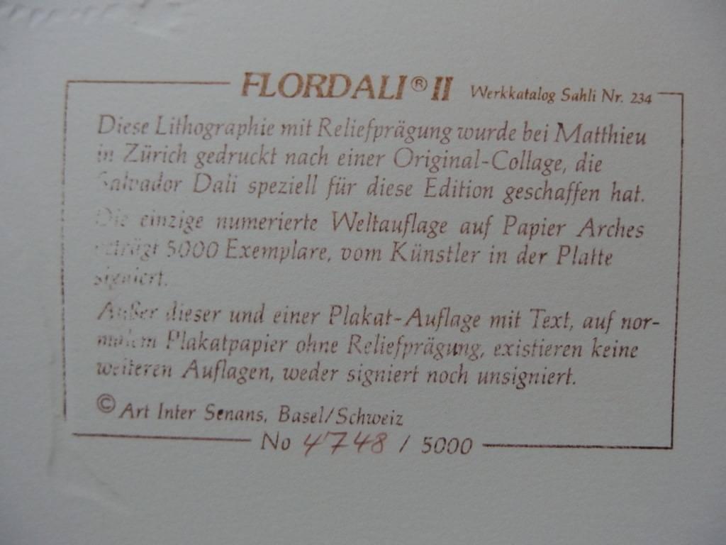 Flordali II : Butterfly Rose - Original lithograph (Field p. 233) For Sale 6