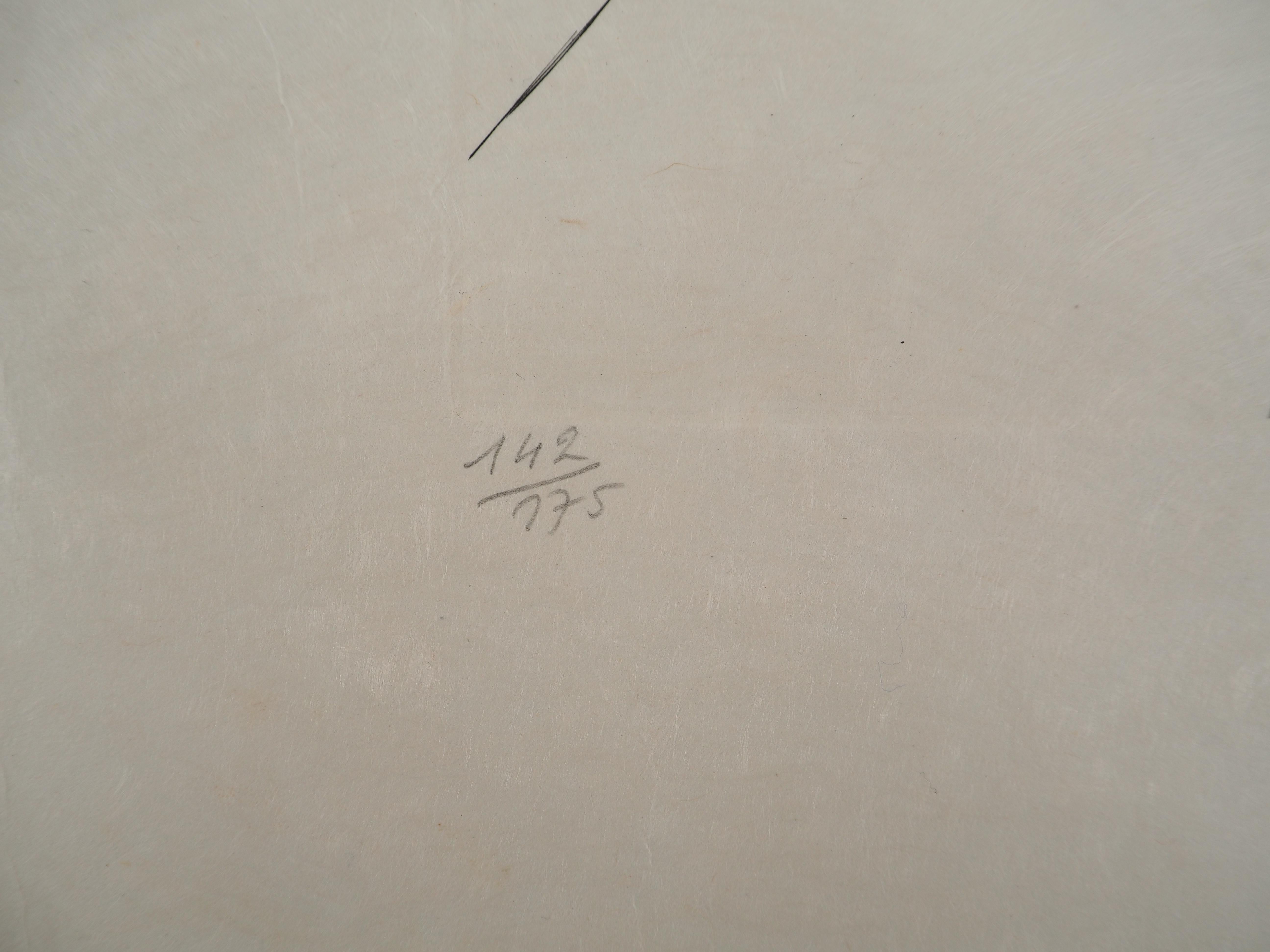 Flordali : Luna Geminata (Moon) - Original Etching, Handsigned (Field 68-3F) For Sale 5