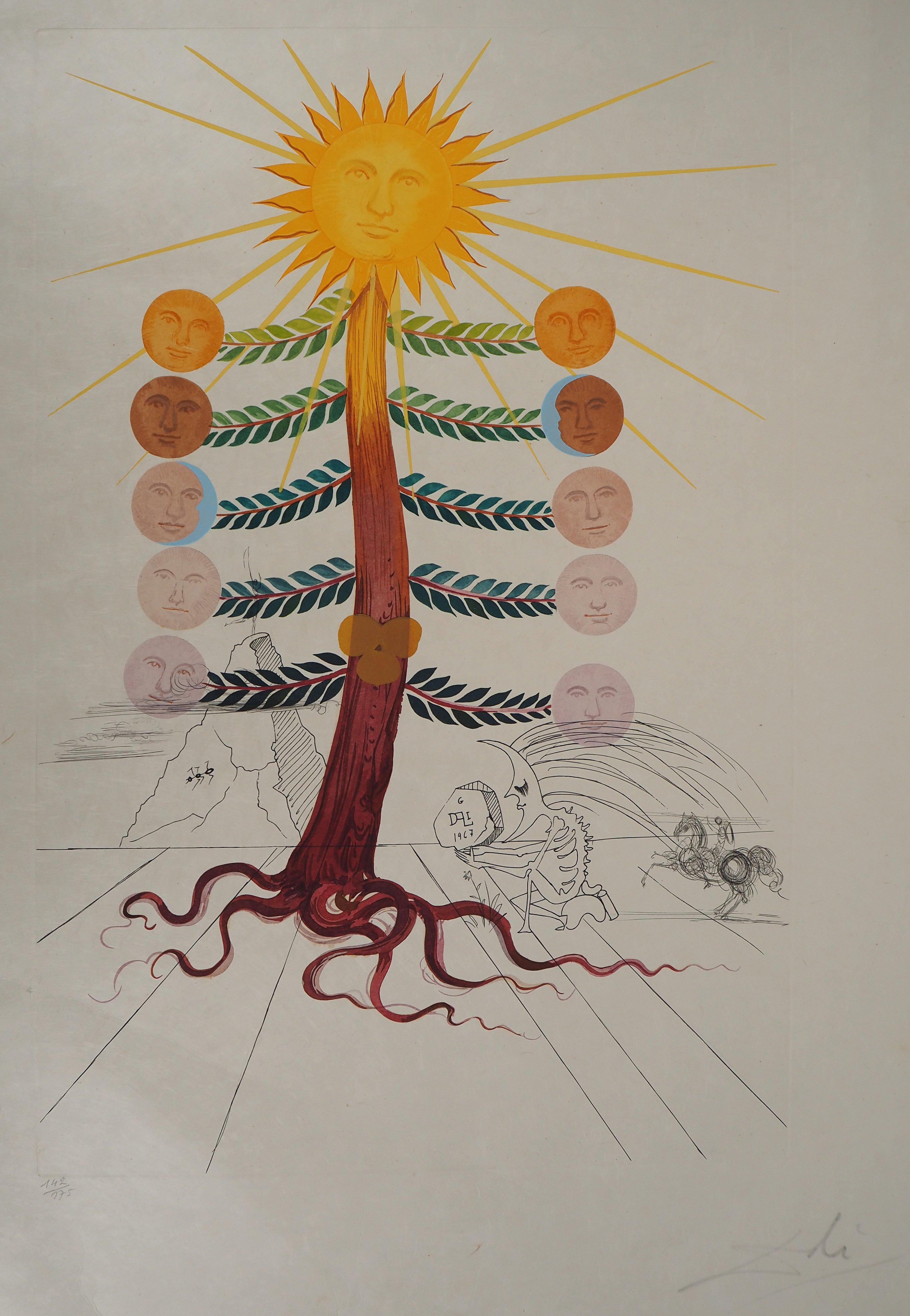 Flordali : Luna Geminata (Moon) - Original Etching, Handsigned (Field 68-3F) - Print by Salvador Dalí