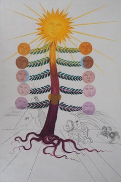 Flordali : Luna Geminata (Moon) - Original Etching, Handsigned (Field 68-3F)