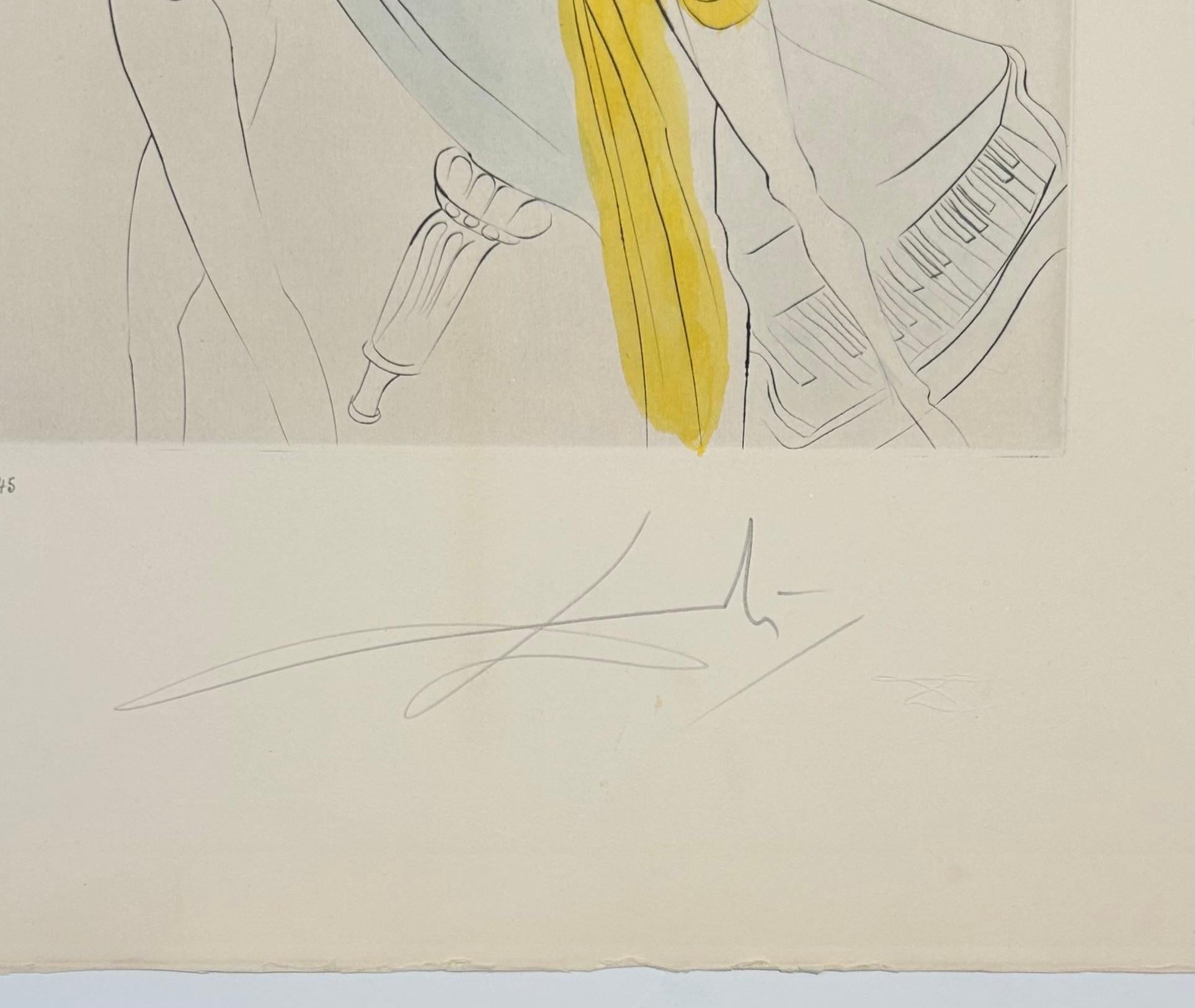 Flower-women at the piano, from The Hippies - Surrealist Print by Salvador Dalí