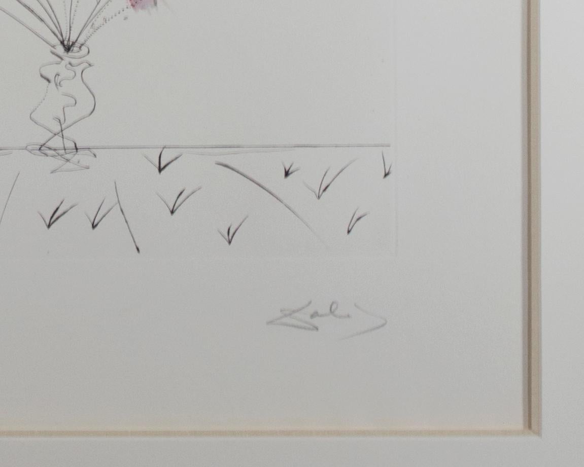 „Framboisier (Raspberry Bush)“ Original-Farblithographie und Radierung von Dal (Surrealismus), Print, von Salvador Dalí
