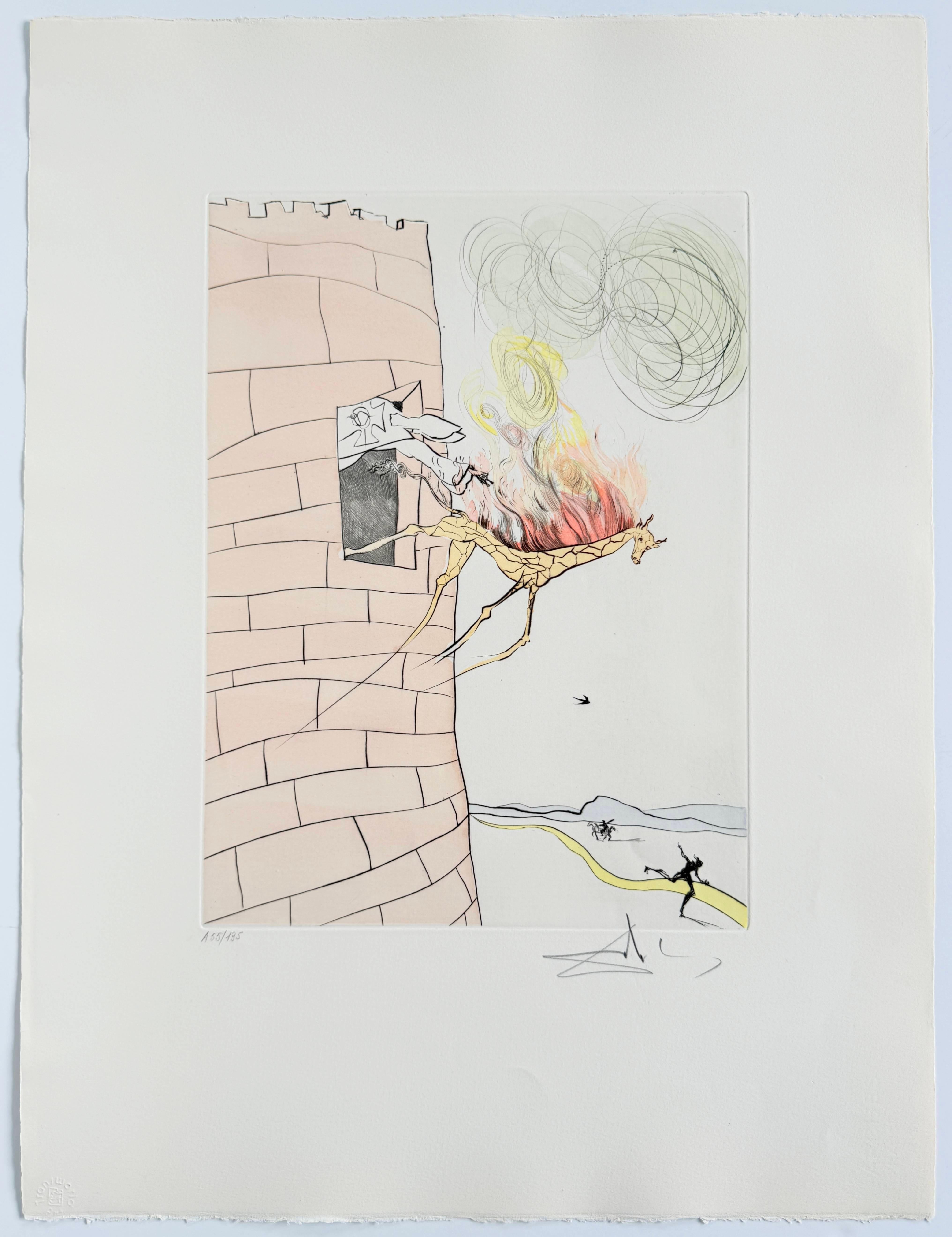 Freud with a Snail Head - Print by Salvador Dalí