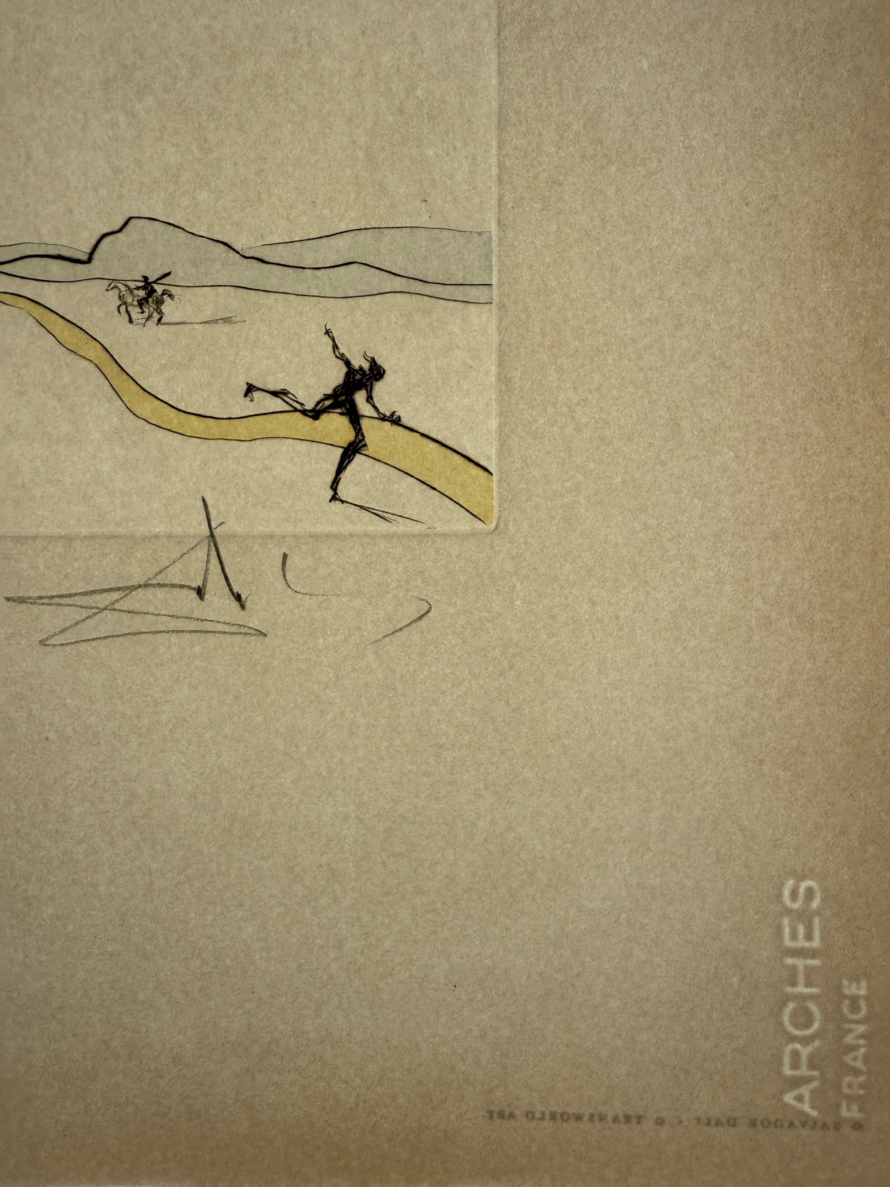 Freud with a Snail Head - Gray Print by Salvador Dalí
