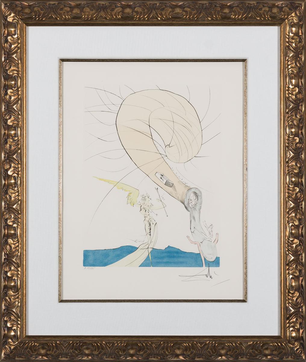 Freud with a Snail Head (Plate G), 1974 - Surrealist Print by Salvador Dalí