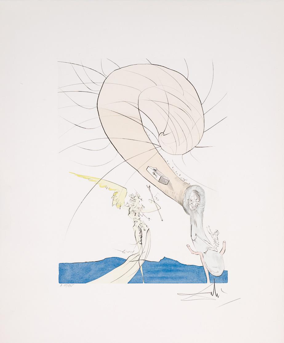 Freud with a Snail Head (Plate G), 1974 - Print by Salvador Dalí