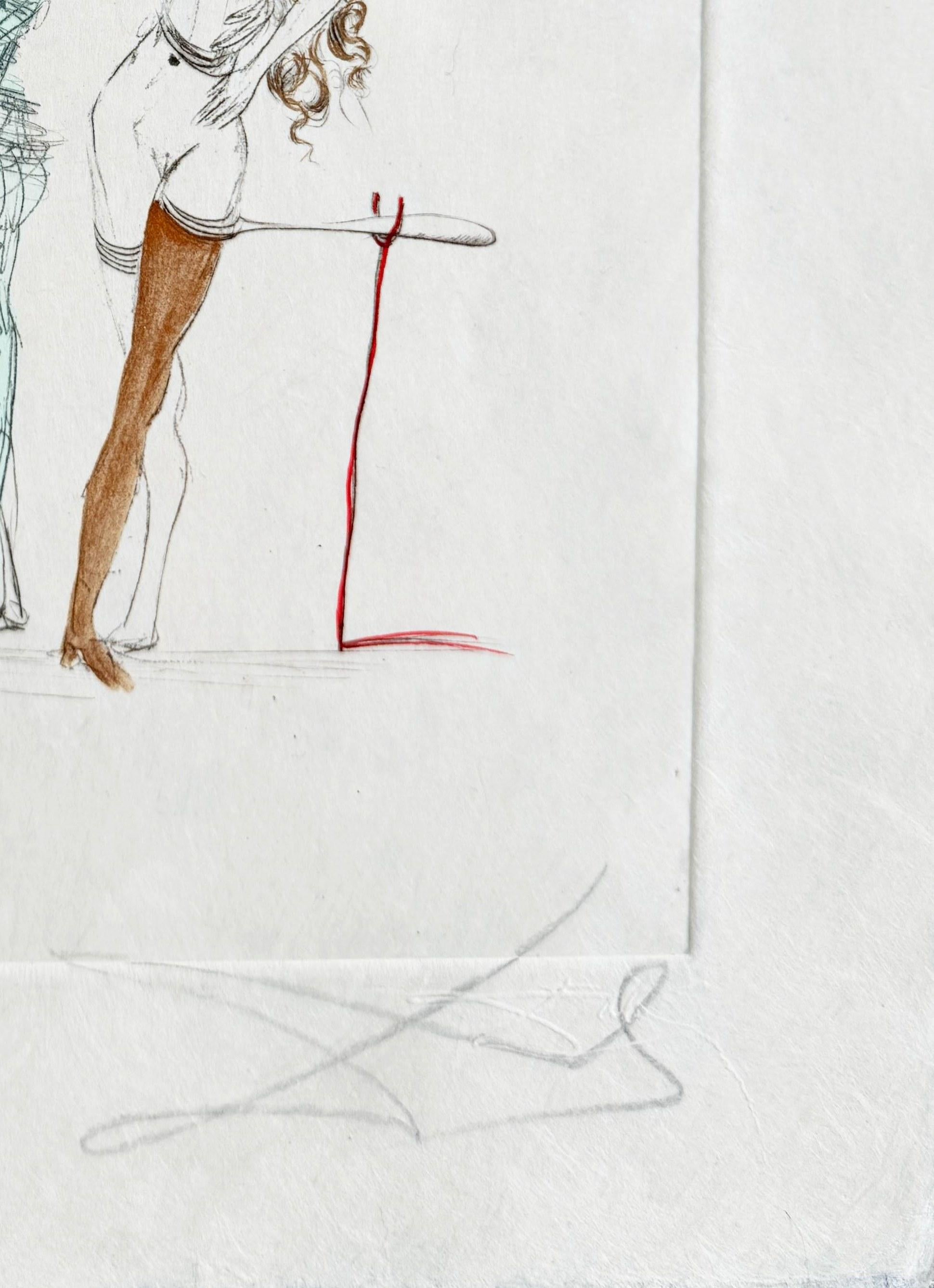 Salvador Dali (1904-1989) - Frontispiece

Etching from 1967.

Th edition of 122/145 on Japan paper.
Enhanced with watercolor..

Dimensions of work: 38 x 28.5 cm

Publisher: Graphik Europa Anstalt.

Reference: Michler/Löpsinger 189g.

The work is in