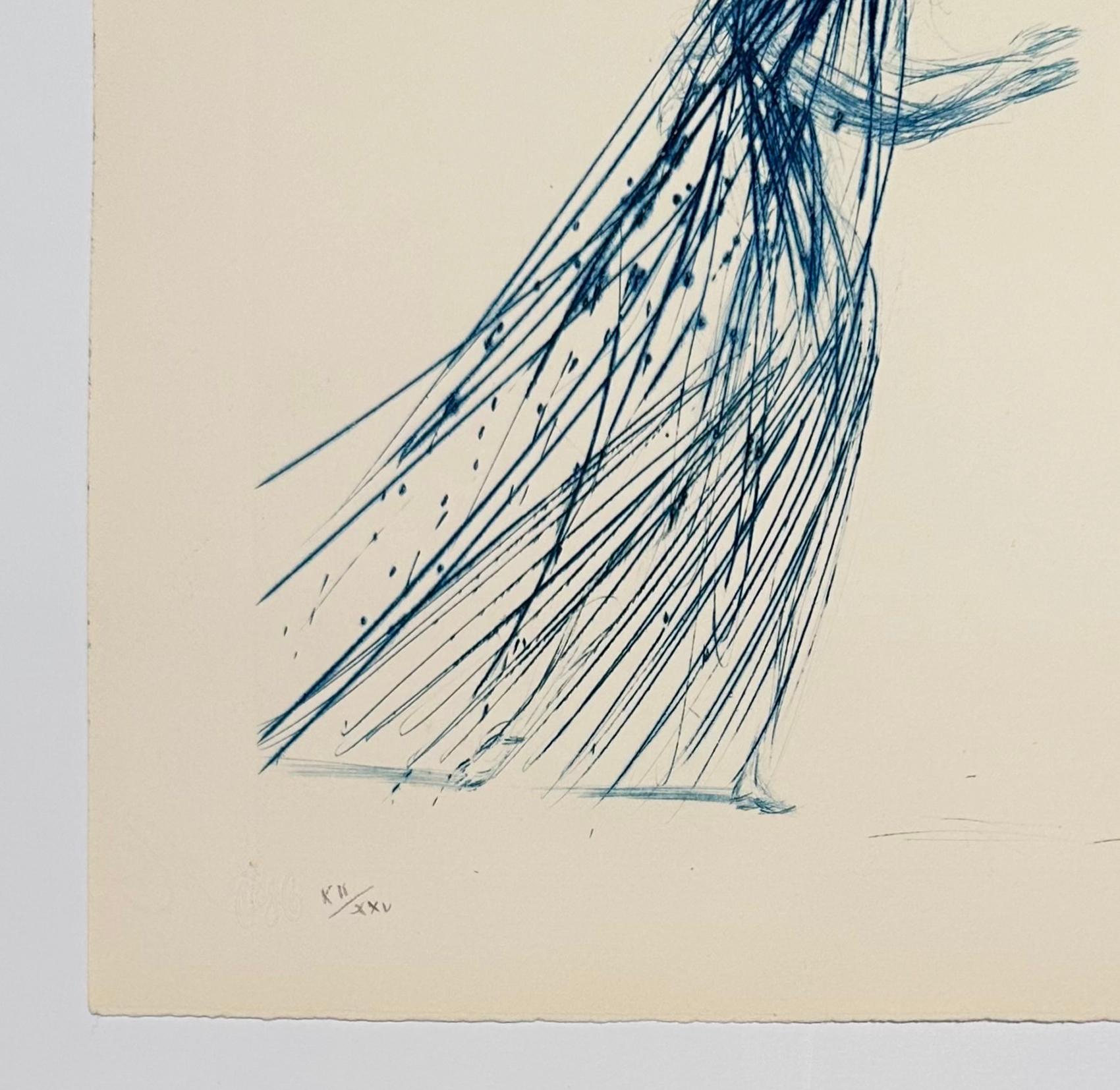 Frontispiece, from Tristan and Iseult - Beige Figurative Print by Salvador Dalí