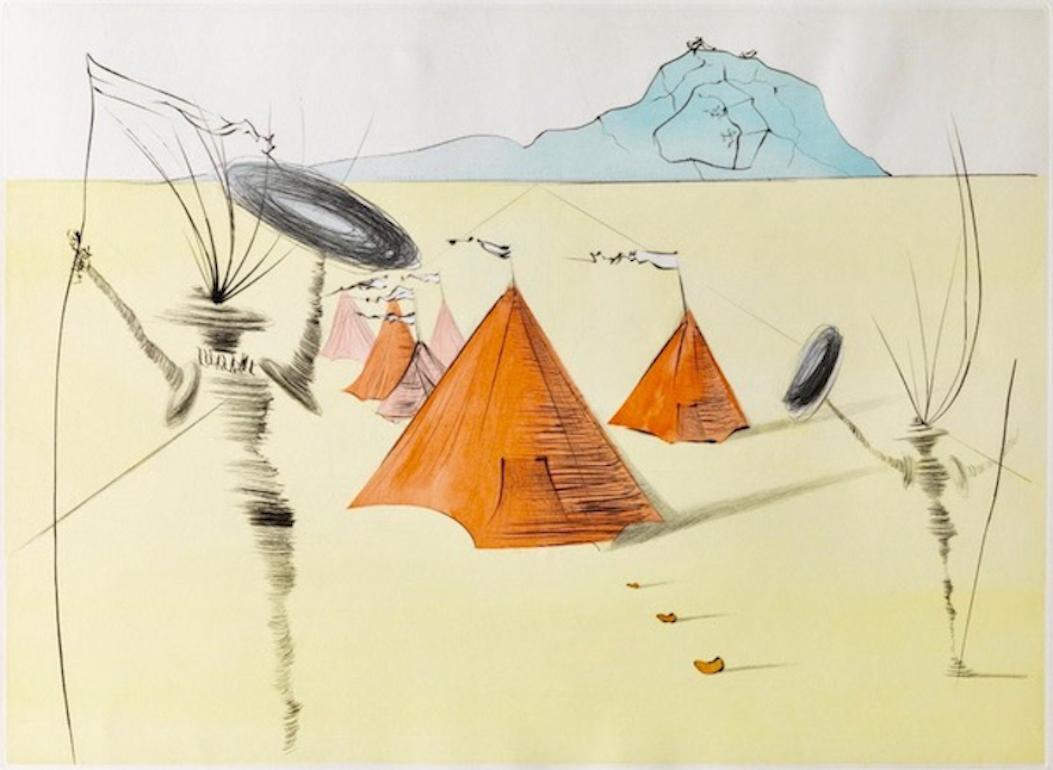 Figurative Print Salvador Dalí - Gad (Trois tribus d'Israël)