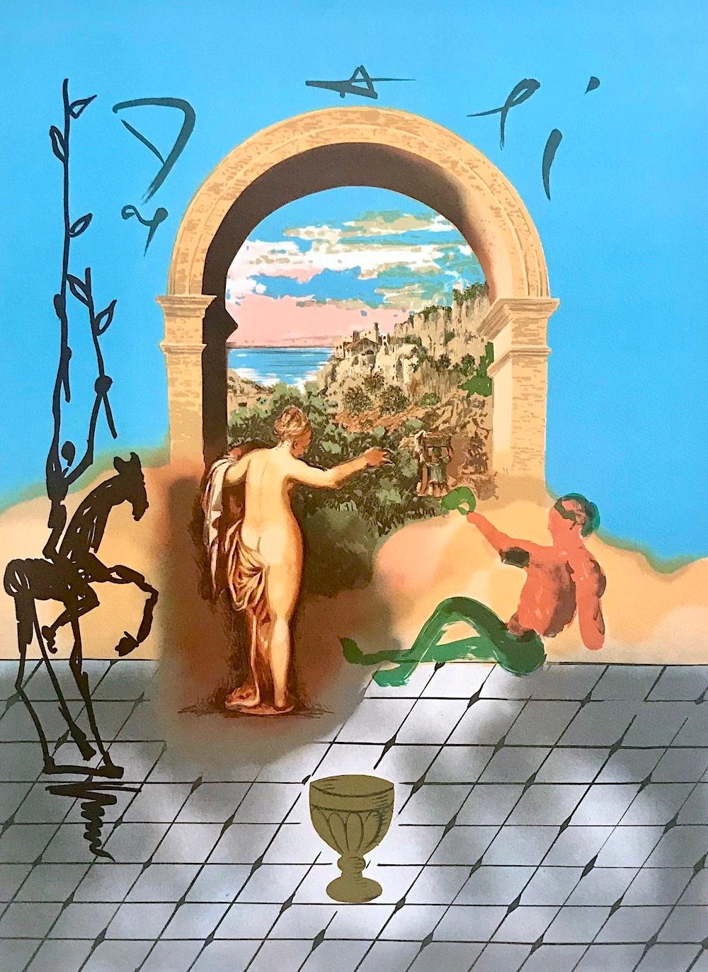 Gateway To The New World, Dali Discovers America Portfolio, Signed Lithograph - Print by Salvador Dalí