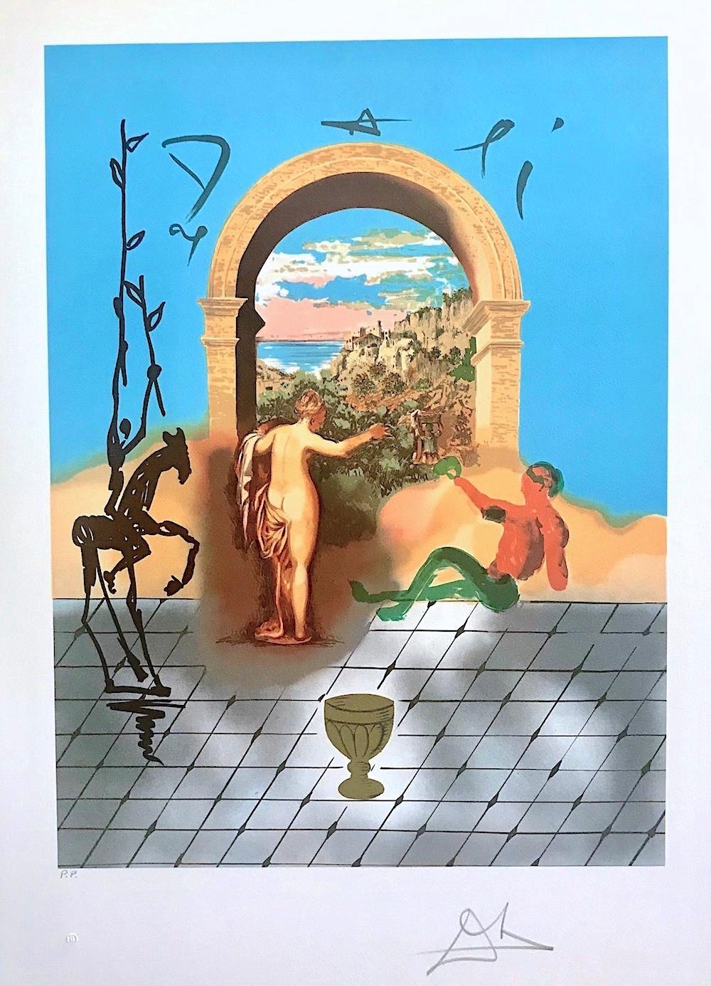 Salvador Dalí Figurative Print - Gateway To The New World, Dali Discovers America Portfolio, Signed Lithograph