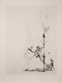 Girl with a Page - Etching - 1968