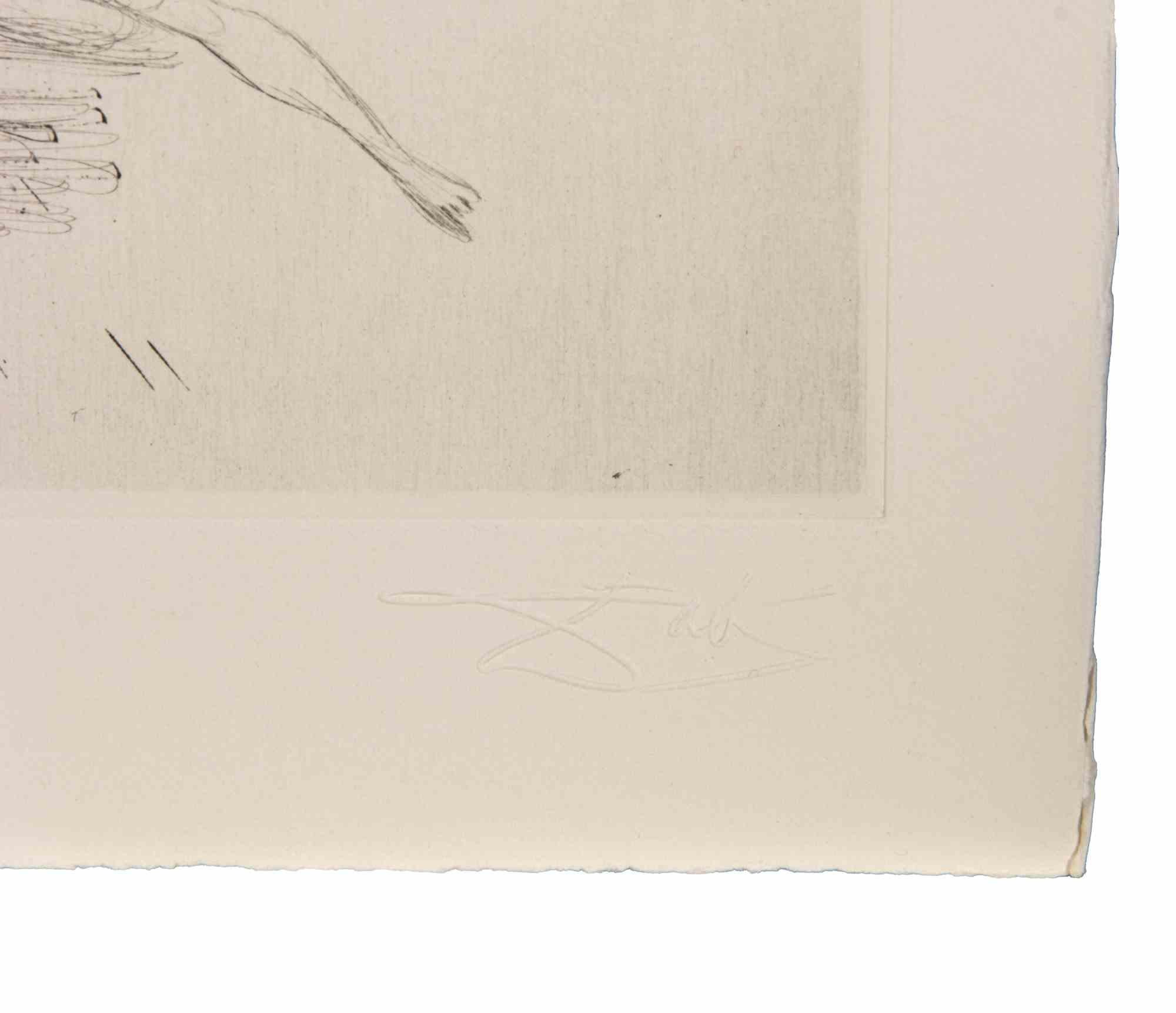 Girl with a Torch - Etching - 1968 - Print by Salvador Dalí
