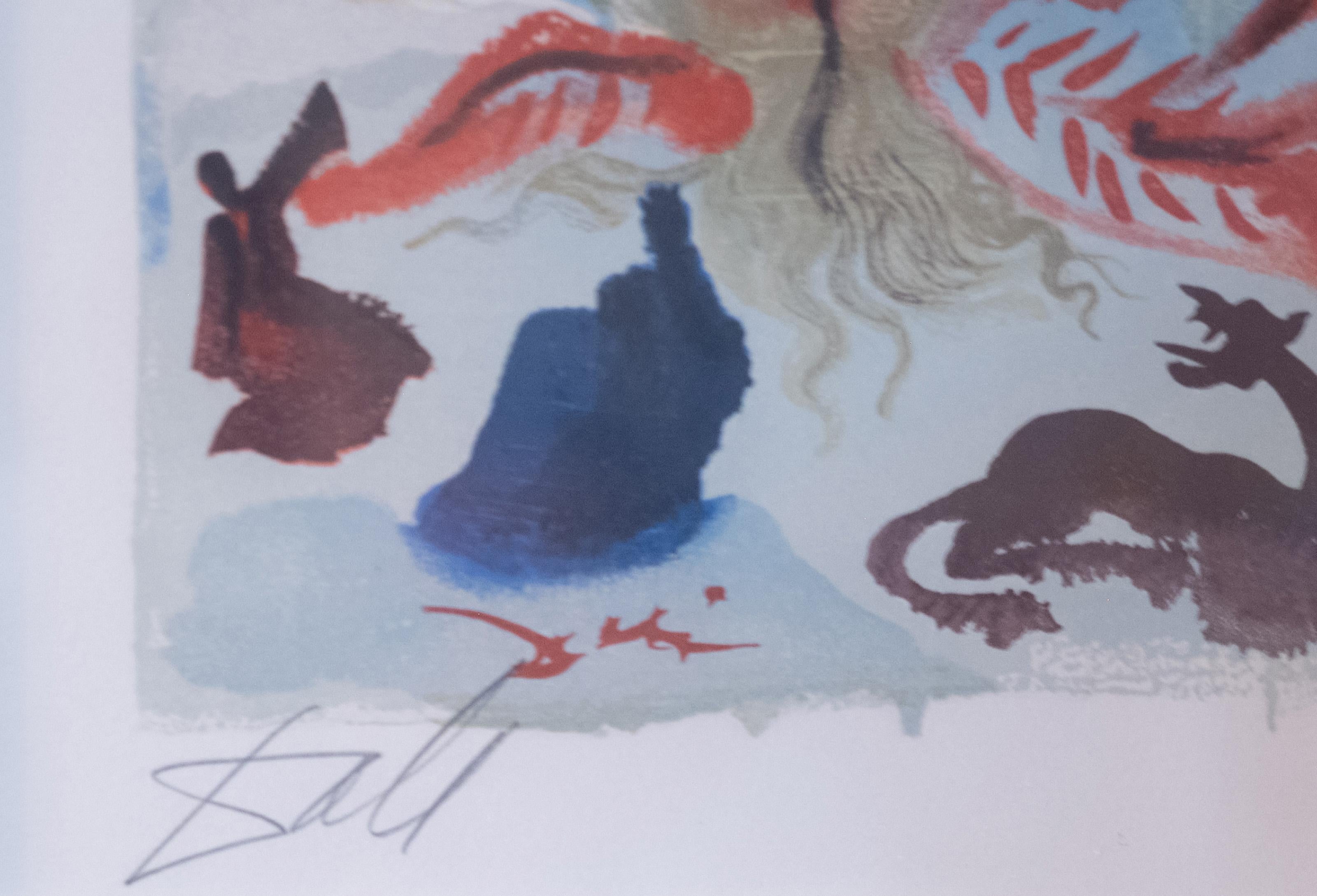 Gluttony, Besteck: Canto 23, Surrealistische Lithographie von Salvador Dali (Surrealismus), Print, von Salvador Dalí
