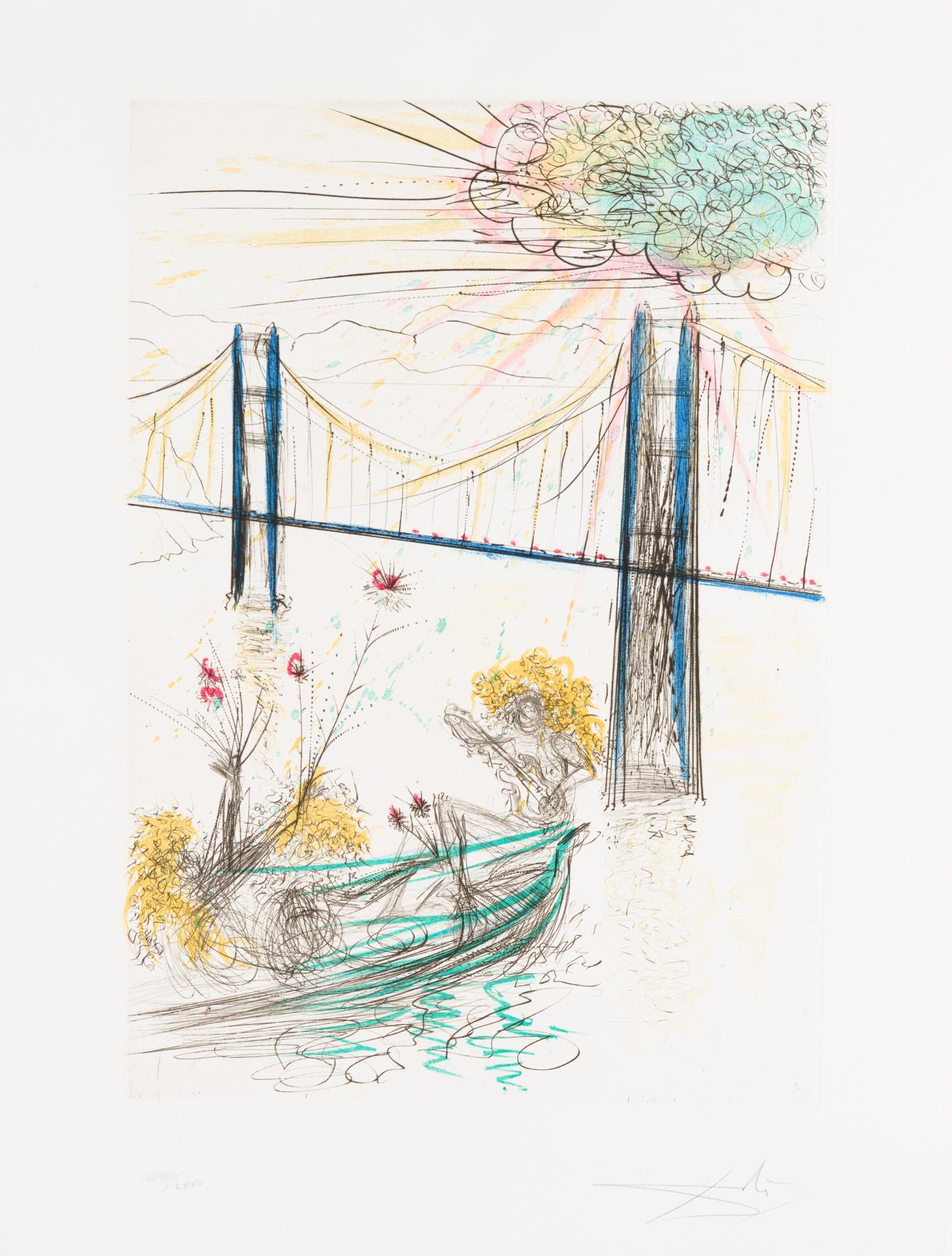 Golden Gate Bridge - Print by Salvador Dalí