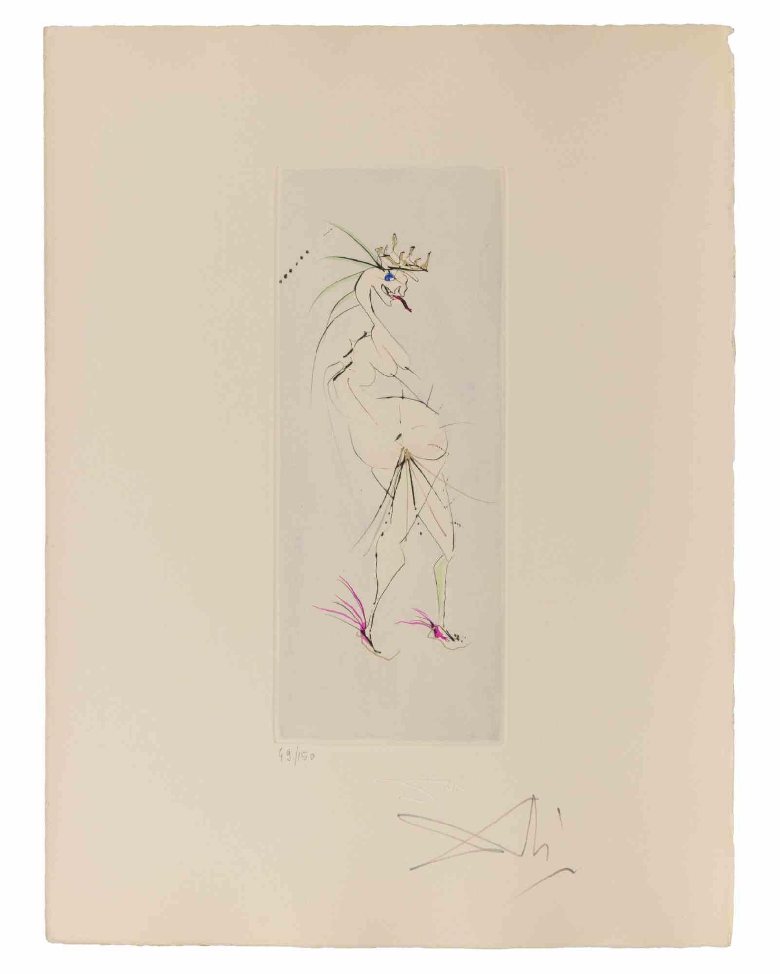 Grotesque  - Etching - 1960s - Print by Salvador Dalí