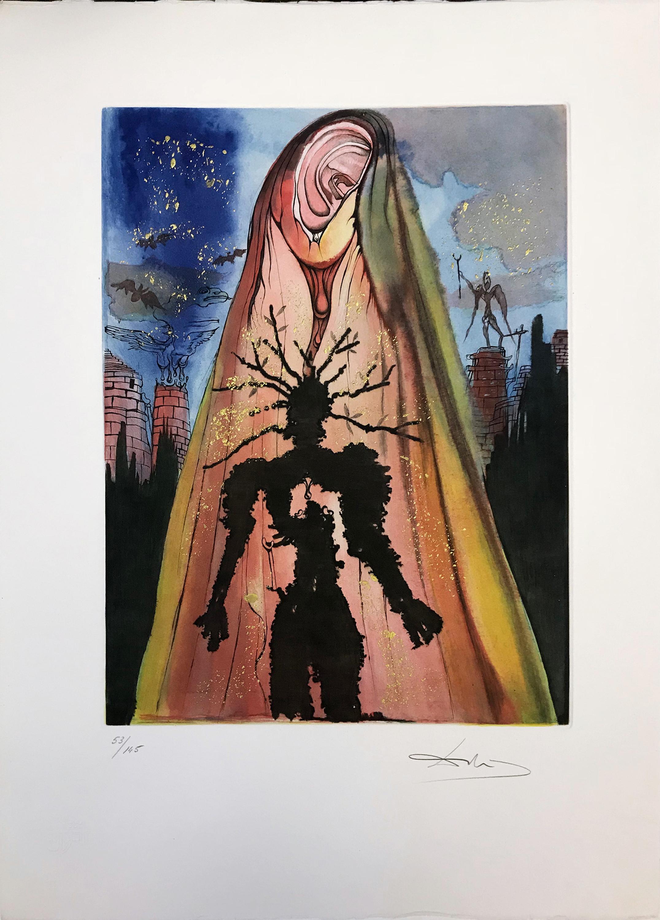 HAMLET SUITE - Beige Portrait Print by Salvador Dalí
