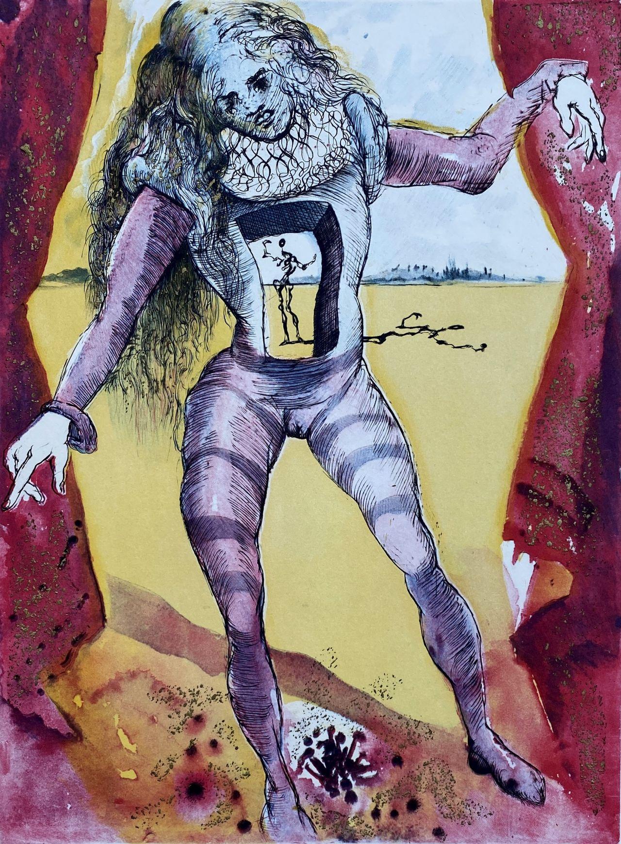 Hamlet To Be Or Not To Be - Original Etching Handsigned Numbered #Field 73-2 - Print by Salvador Dalí