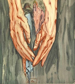 Hands of Antaeus -Gravure sur bois - 1963
