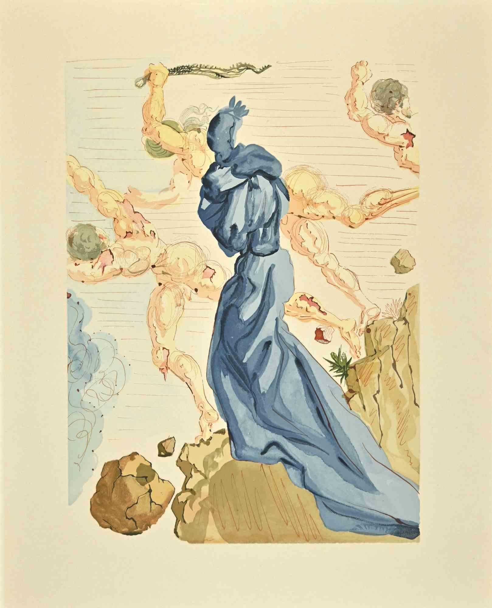Salvador Dalí Print – Harte Ränder - Lithographie - 1964