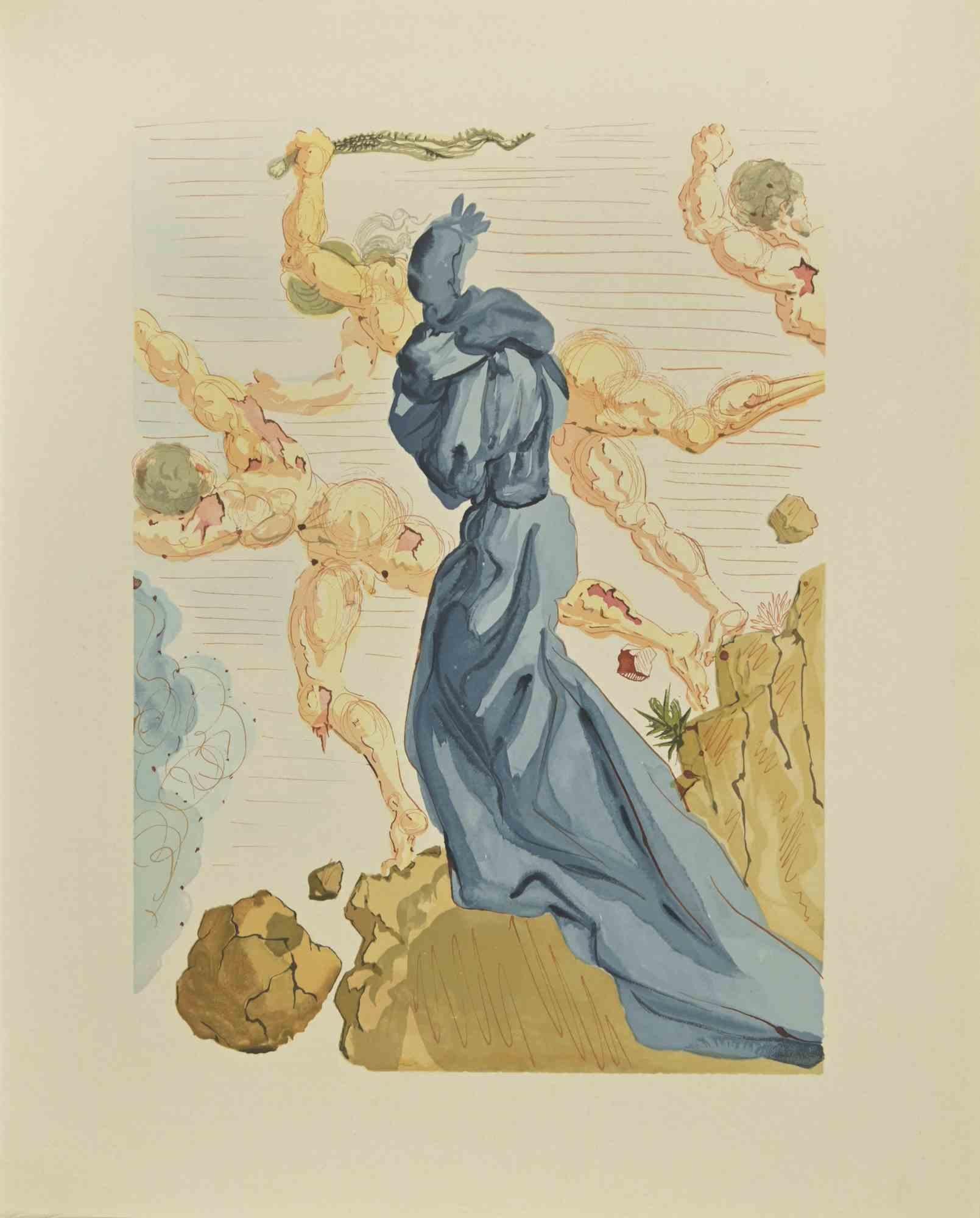 Figurative Print de Salvador Dalí - Márgenes duros - Xilografía - 1963