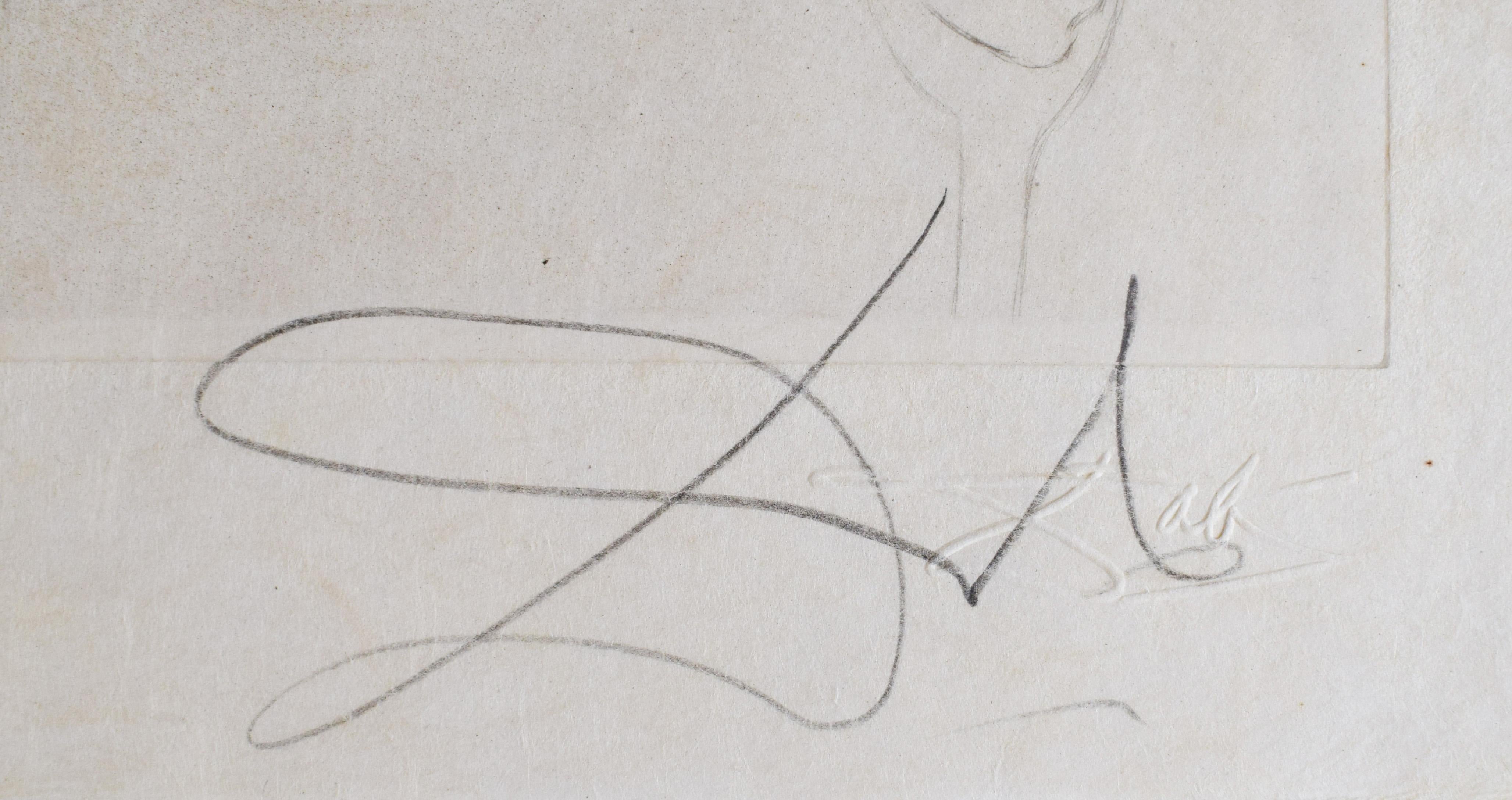 Kopf eines Kalbs - Spanischer Surrealismus (Beige), Animal Print, von Salvador Dalí