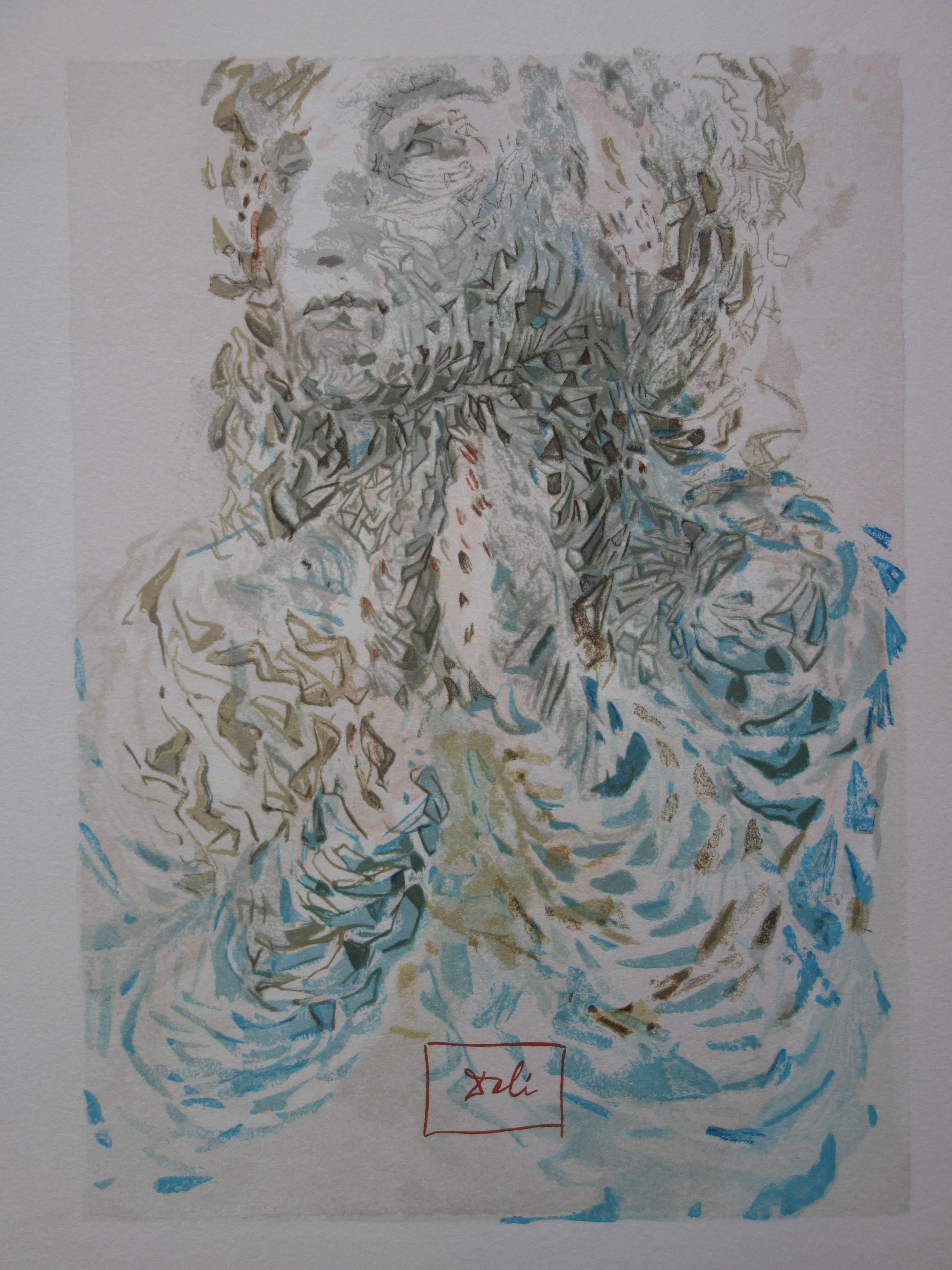 Heaven 17 : Divine Fore Knowledge - Woodcut - 1963 - Surrealist Print by Salvador Dalí