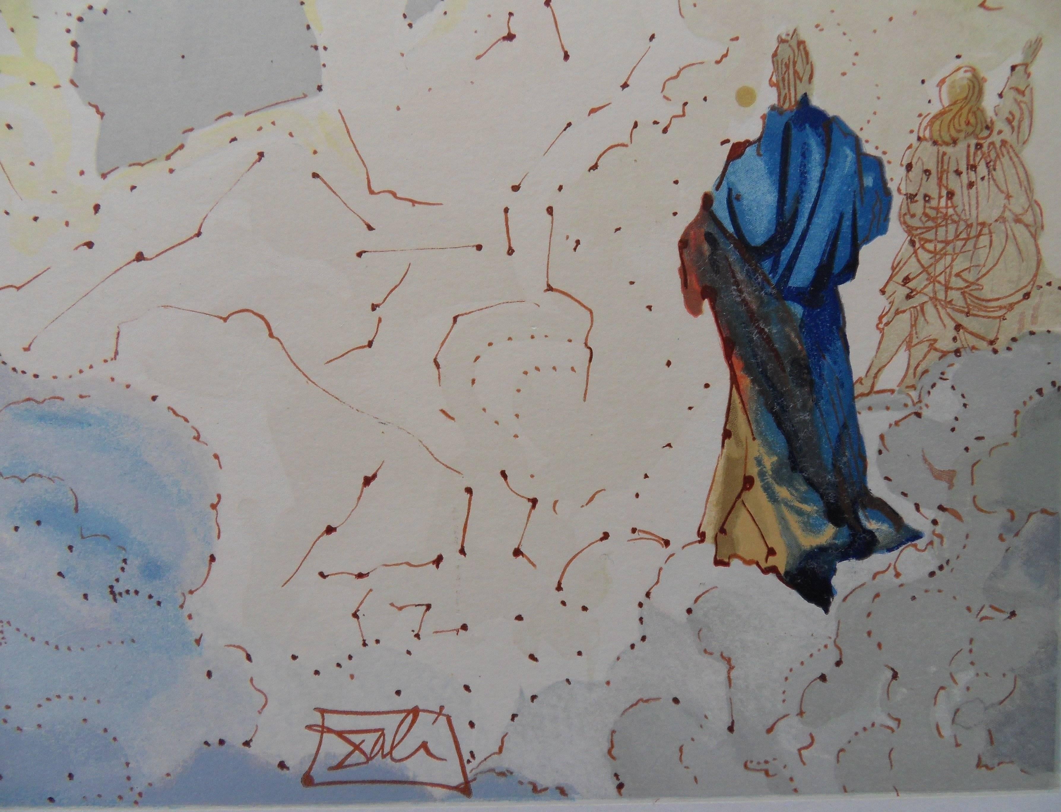 Heaven 20 - The Sixth Heaven of Jupiter - Woodcut - 1963 - Print by Salvador Dalí