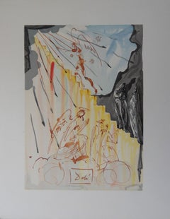 Heaven 21 : The Mystic Ladder - Color Woodcut - 1963