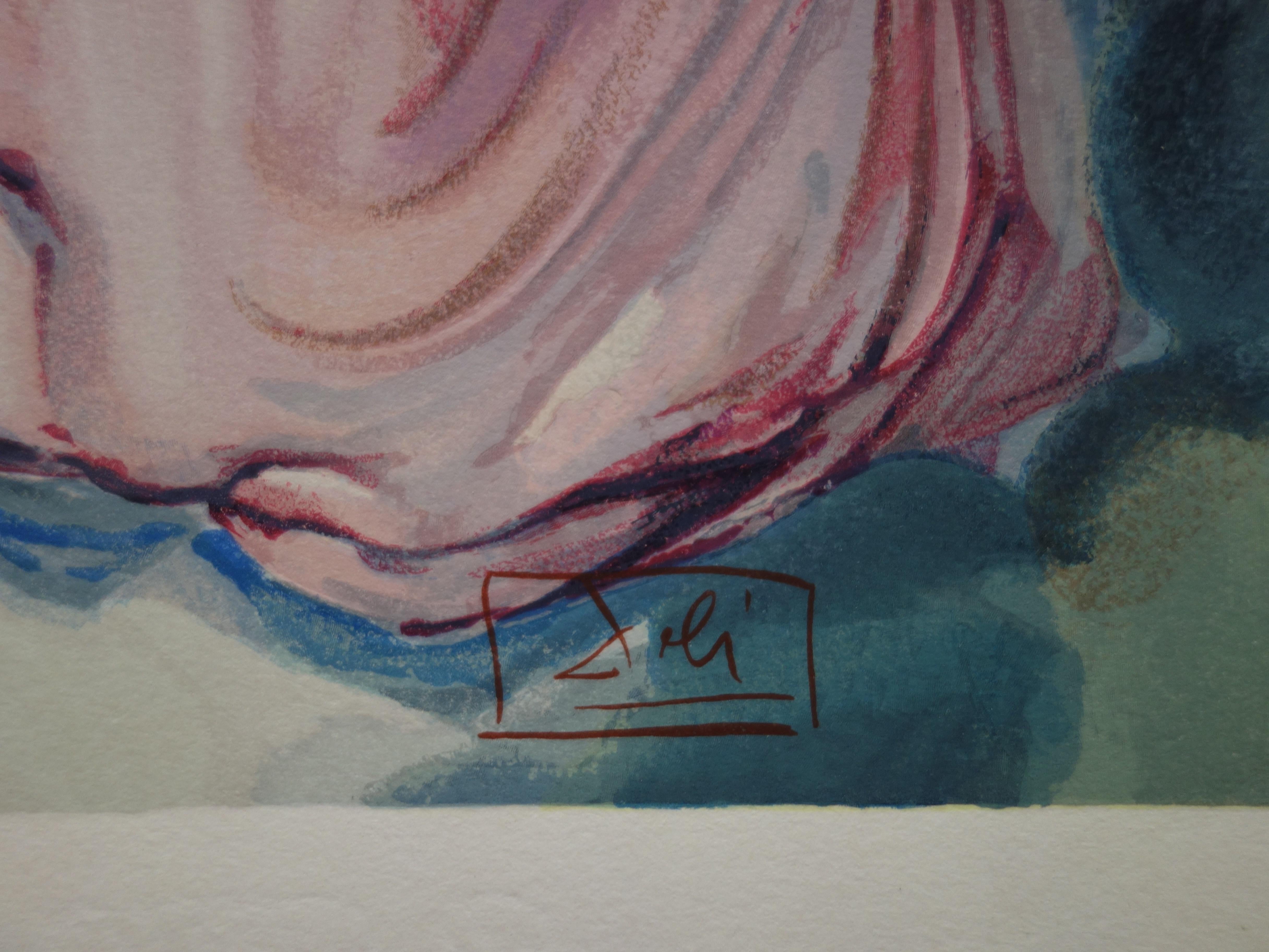 Heaven 4 - Beatrice - Color woodcut - 1963 (Field p. 189) For Sale 1
