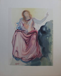 Heaven 4 - Beatrice - Color woodcut - 1963
