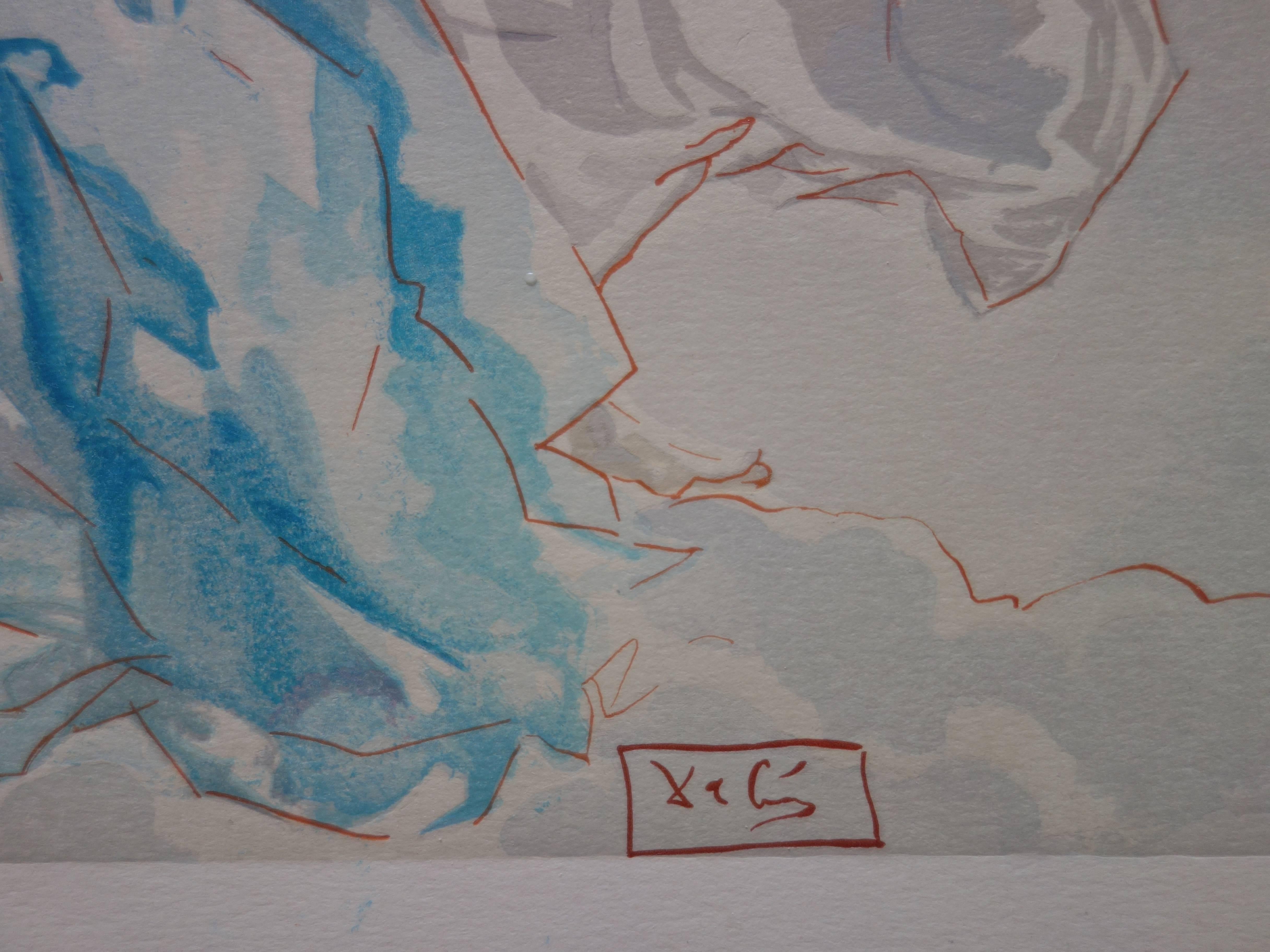 Cielo 5 - Nueva vista de Beatriz - Xilografía (Campo p. 189 à 200) - Print de Salvador Dalí