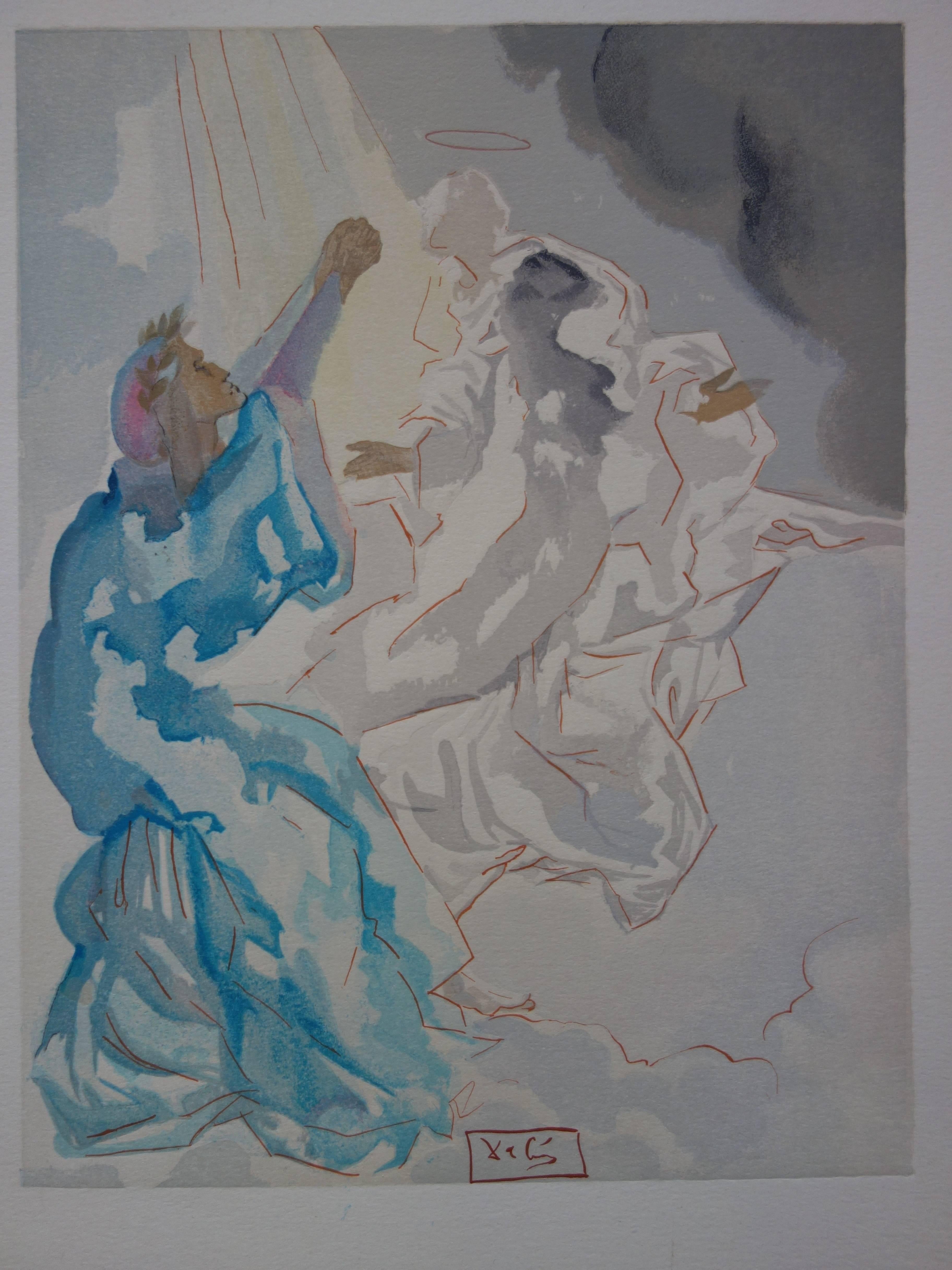 Cielo 5 - Nueva vista de Beatriz - Xilografía (Campo p. 189 à 200) - Print Surrealista de Salvador Dalí