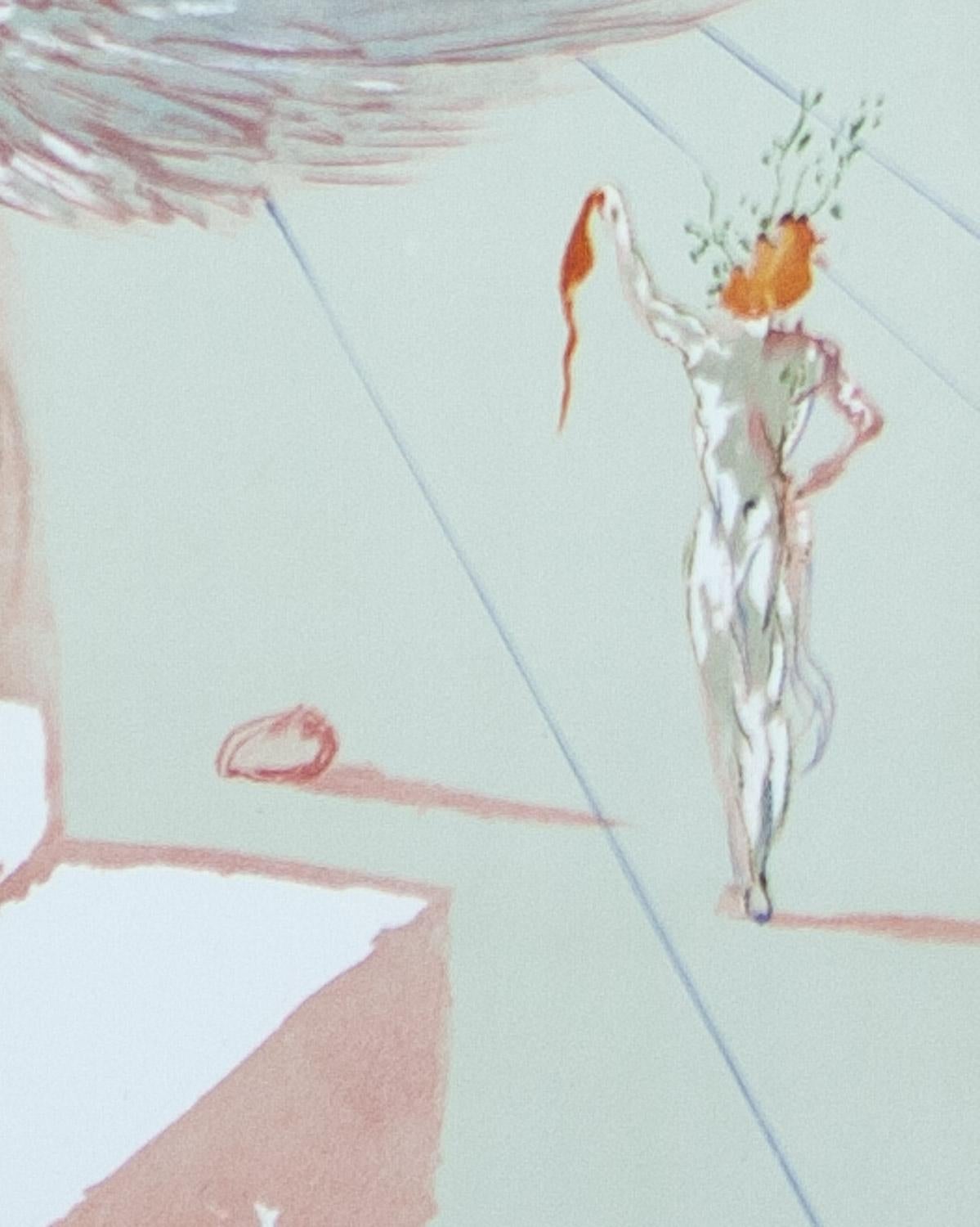 Helen of Troy original signed limited edition lithograph by Salvador Dali 1977 - Surrealist Print by Salvador Dalí