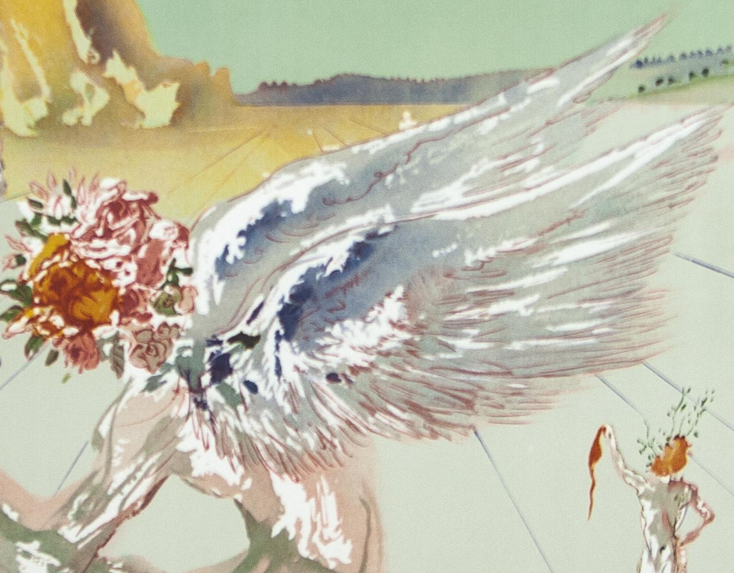 Helen of Troy original signed limited edition lithograph by Salvador Dali 1977 - Beige Figurative Print by Salvador Dalí