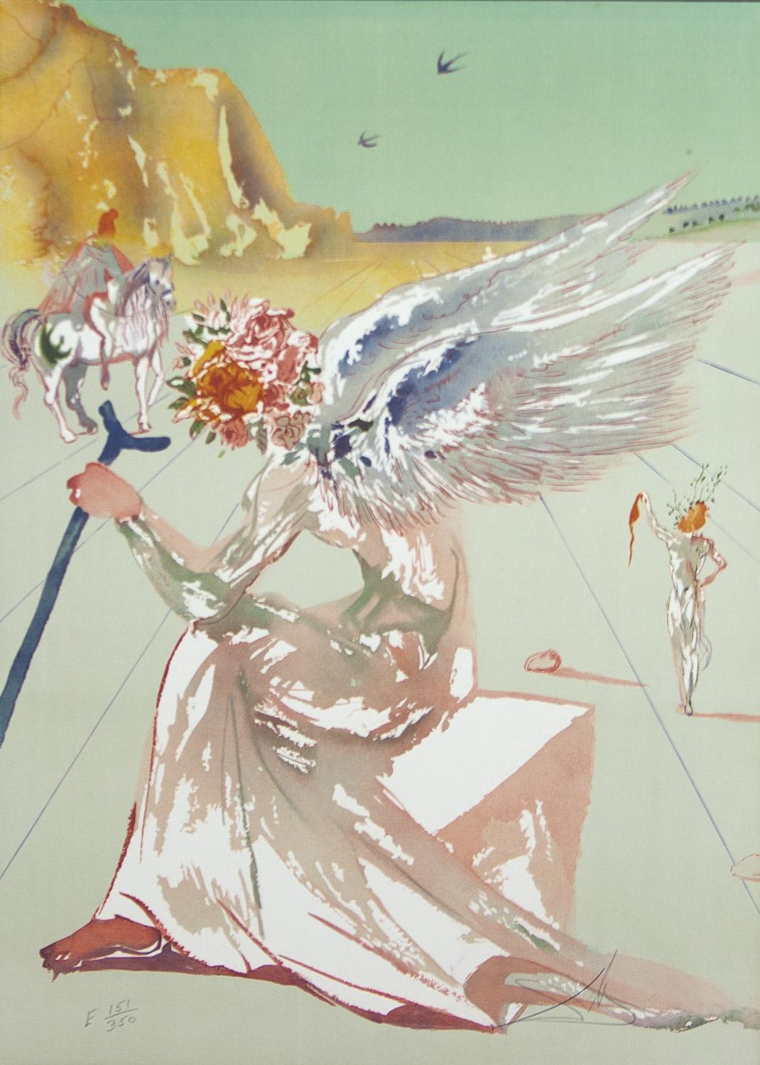 Salvador Dalí Figurative Print - Helen of Troy original signed limited edition lithograph by Salvador Dali 1977