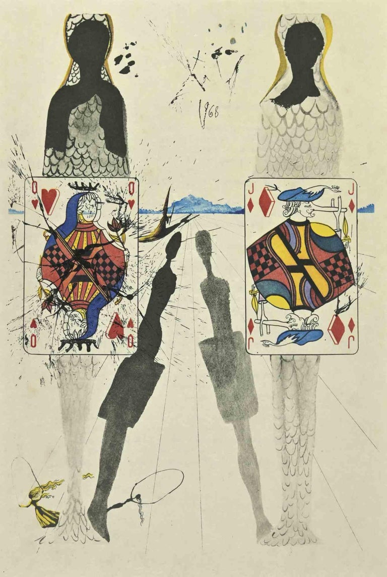 Salvador Dalí Figurative Print - Héliogravure from the series "Alice in Wonderland"  - 1963