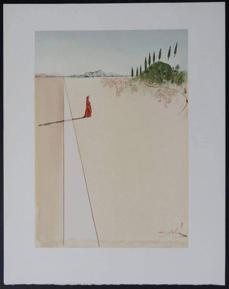 Salvador Dalí Figurative Print - Hell 1 : A Great Departure - woodcut - 1963