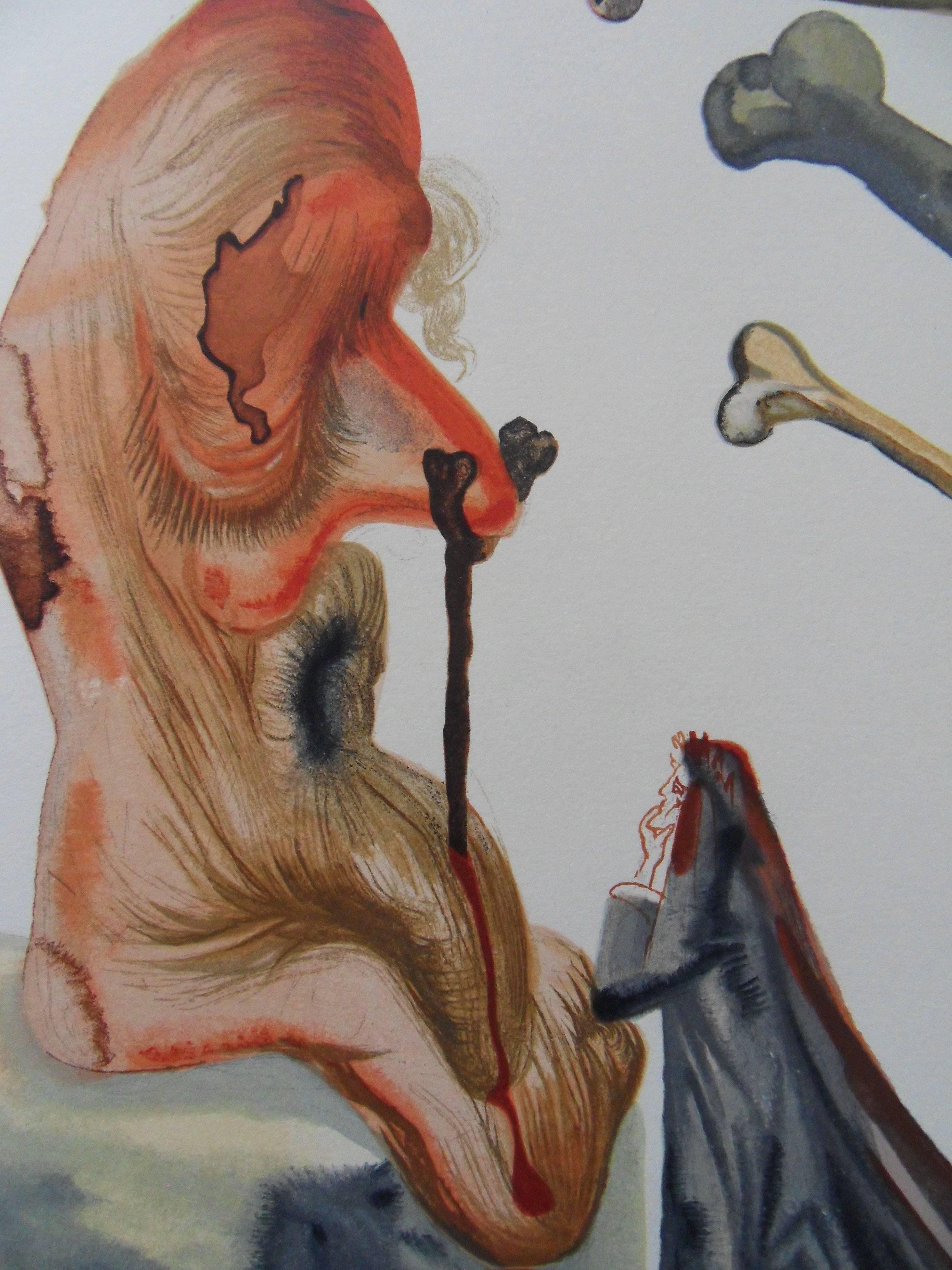 Infierno 18 - Los Engañadores - xilografía - 1963 (Field p. 189) - Print de Salvador Dalí