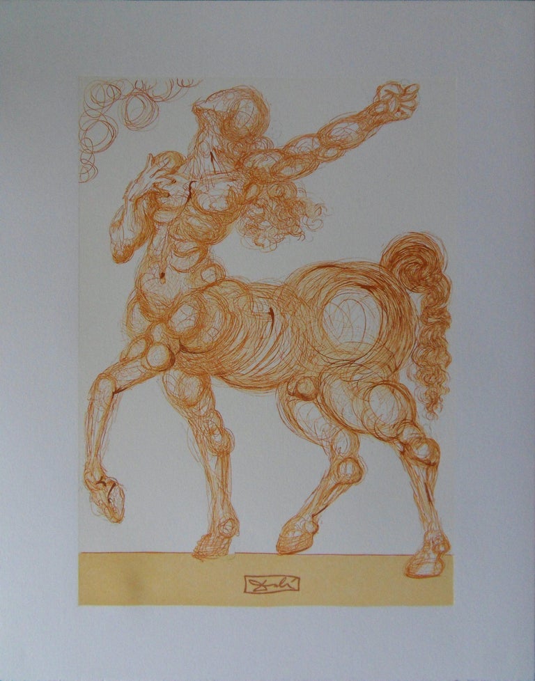 Salvador Dalí­ - Hell 25 - The Centaur - Woodcut - 1963 at 1stDibs