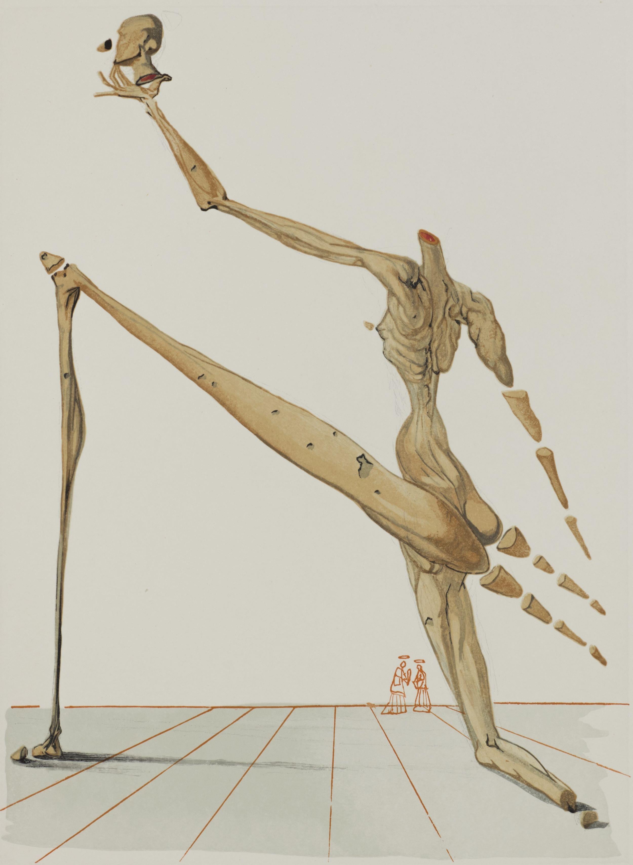 Hell Canto 29 (Die göttliche Komödie) (Surrealismus), Print, von Salvador Dalí