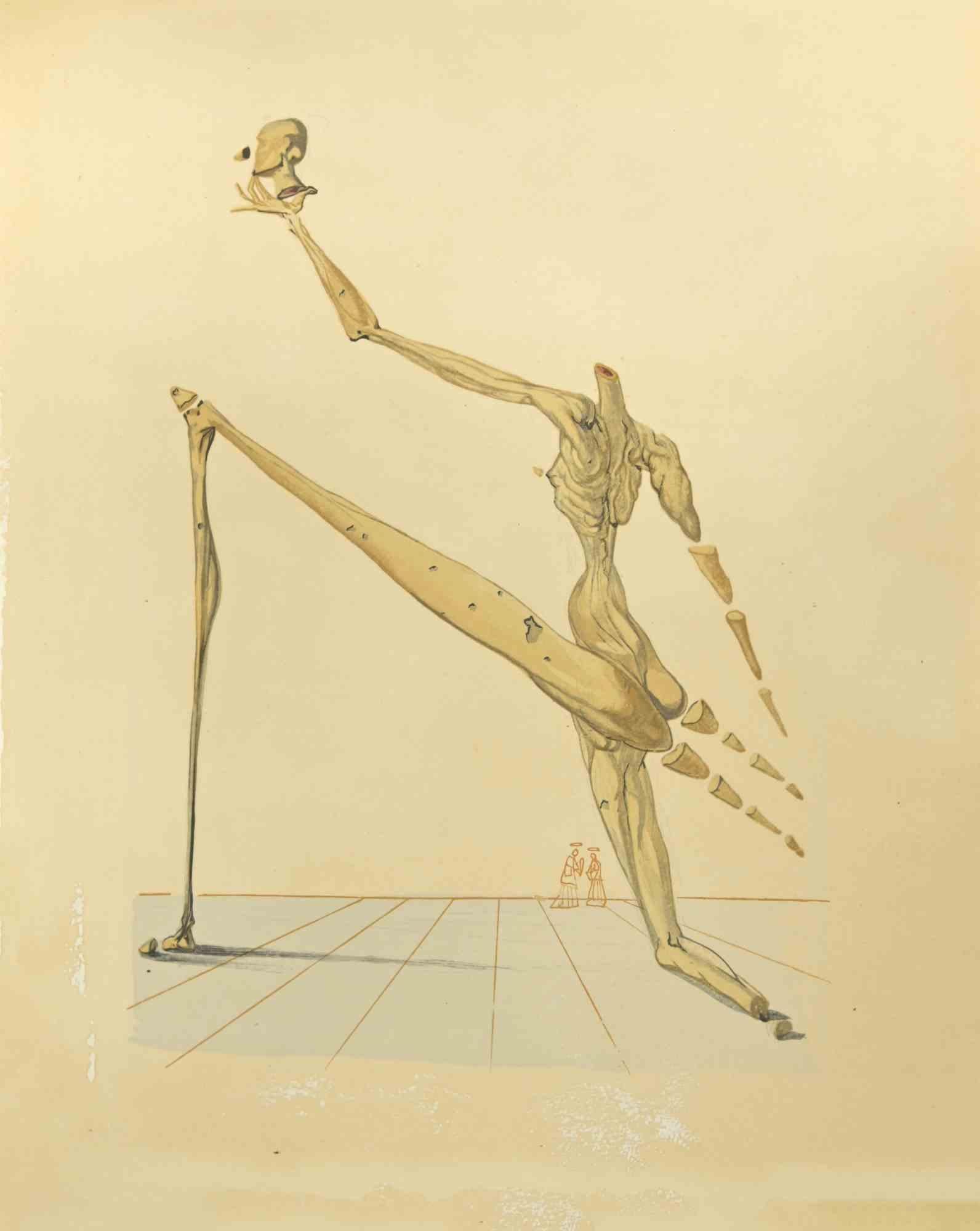 Salvador Dalí Figurative Print - Hell Plate 29 - Woodcut - 1963