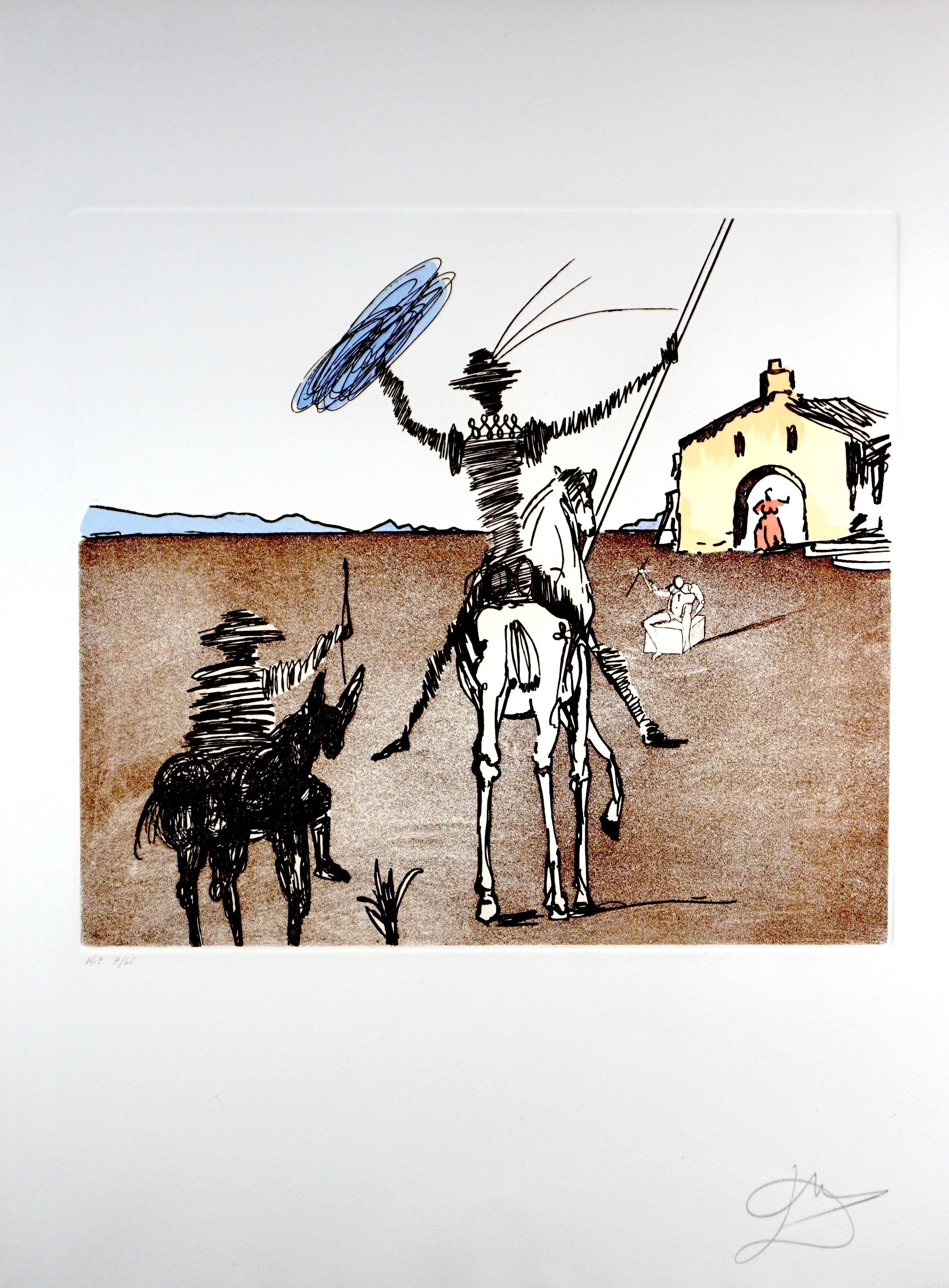Salvador Dalí Figurative Print - Historia de Don Quichotte de la Mancha The Impossible Dream 