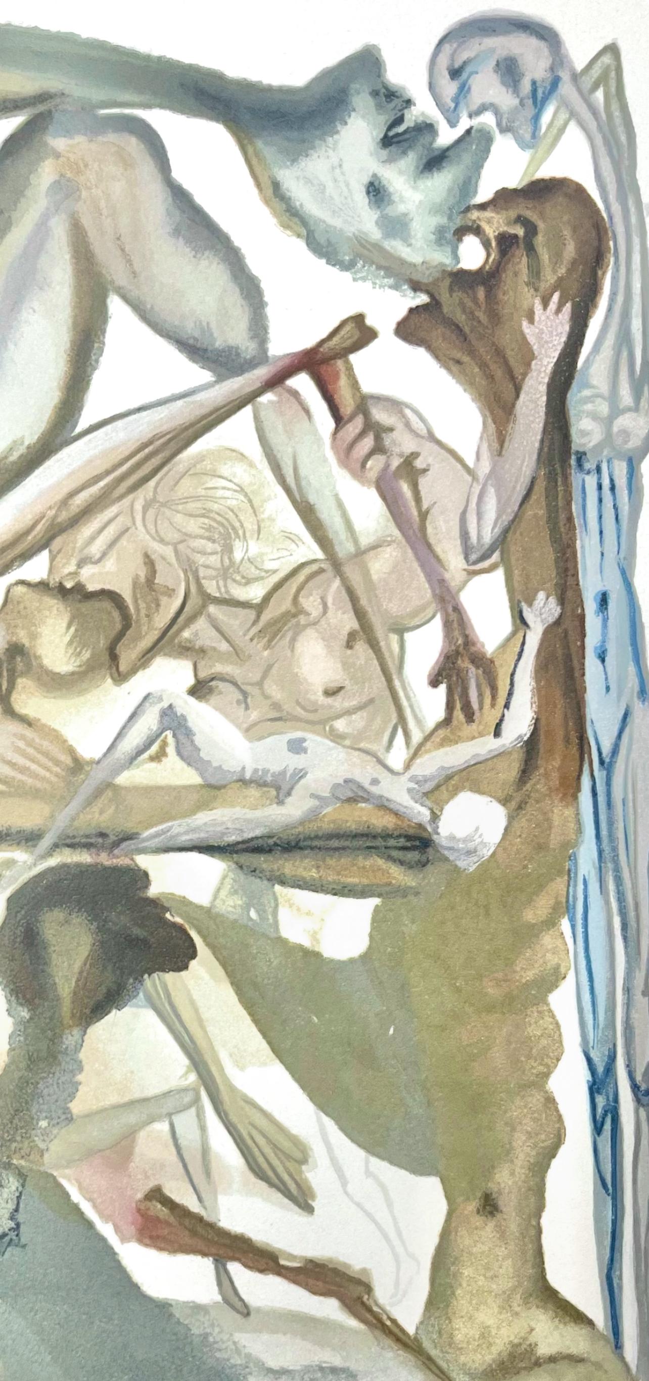 Hölle XI (Field 189-200; M/L 1039-1138), Die Göttliche Komödie - Print by Salvador Dalí