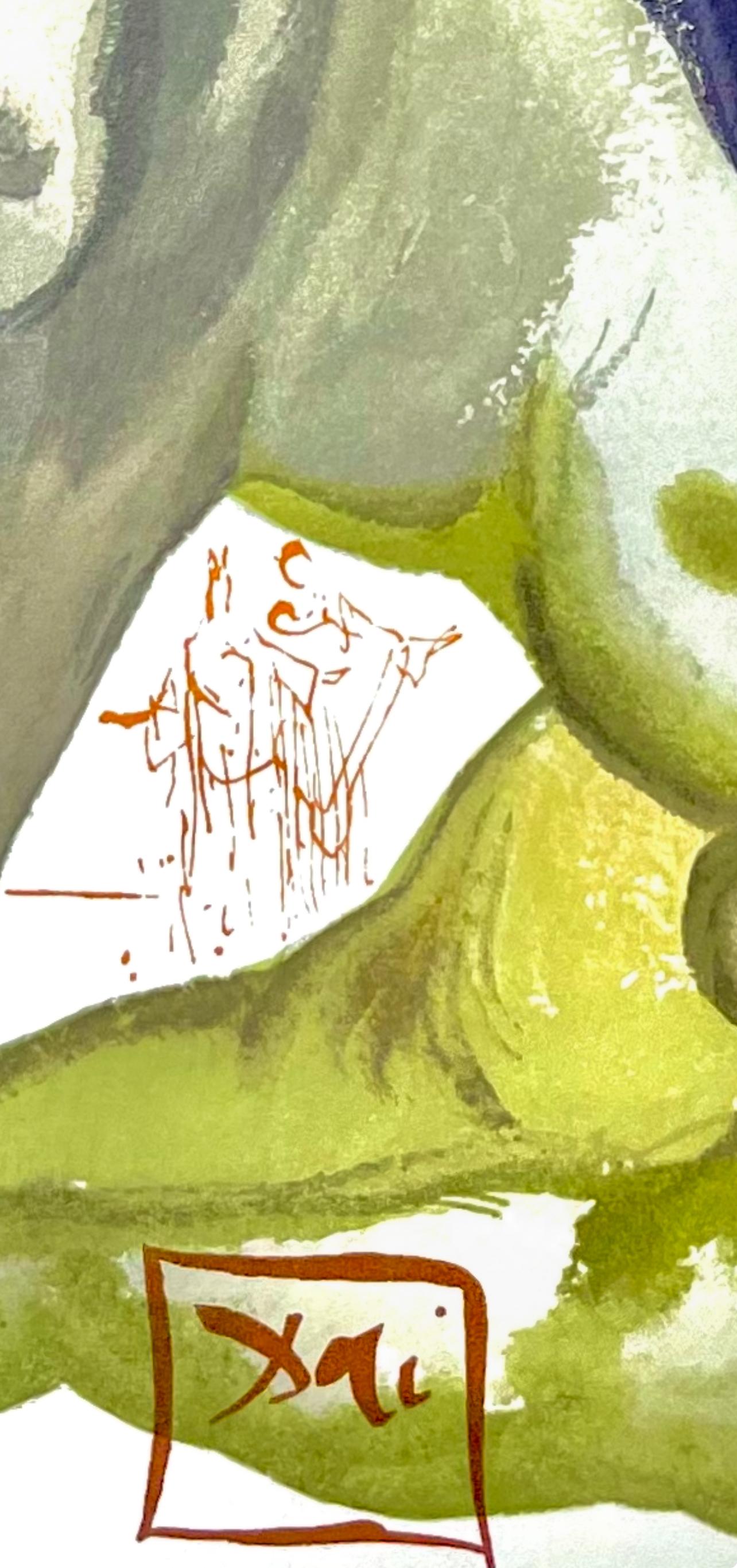 Hölle XII (Field 189-200; M/L 1039-1138), Die Göttliche Komödie - Beige Landscape Print by Salvador Dalí