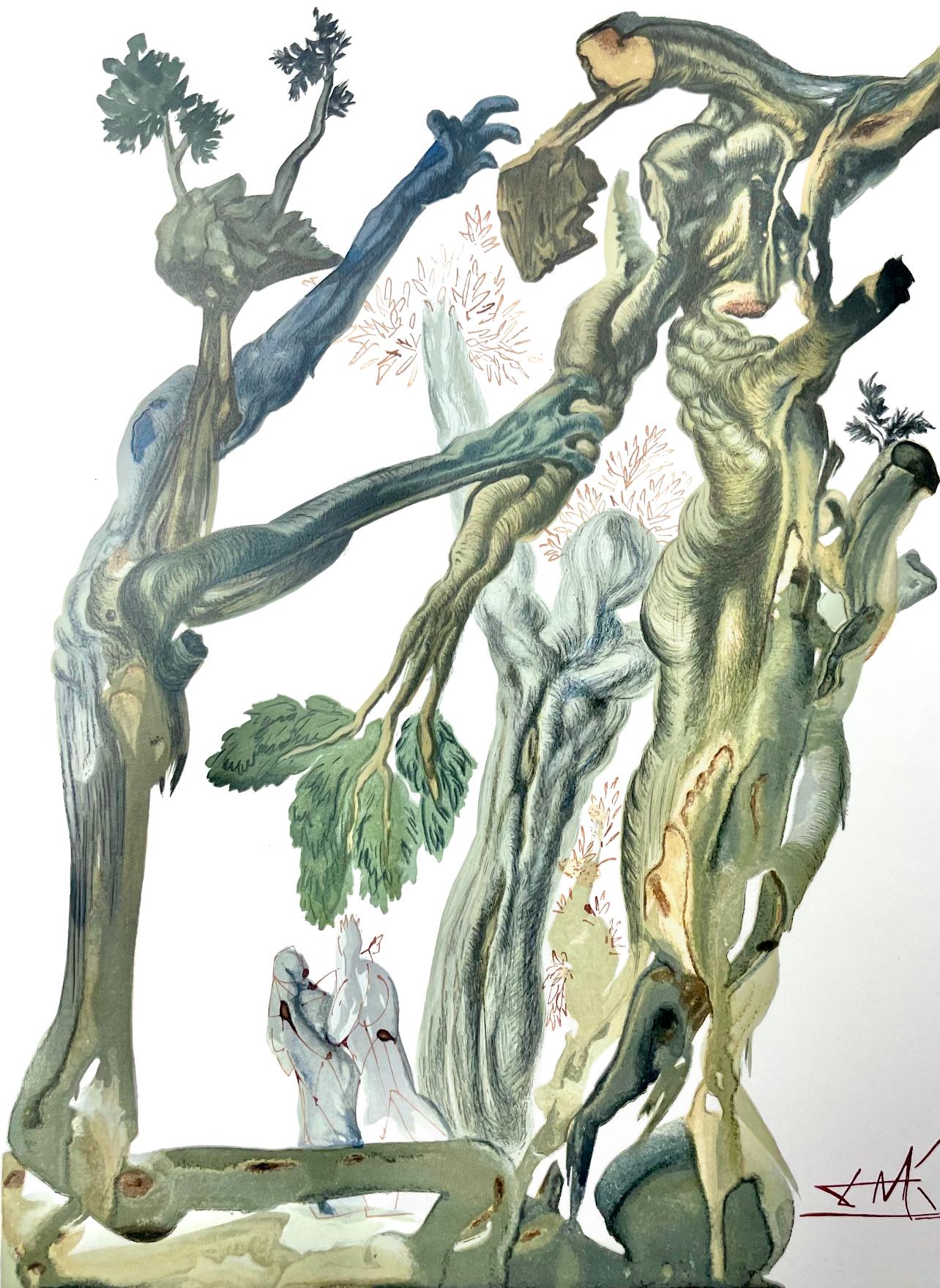 Landscape Print Salvador Dalí - Hölle XIII (champs 189-200 ; M/L 1039-1138), Die Göttliche Komödie
