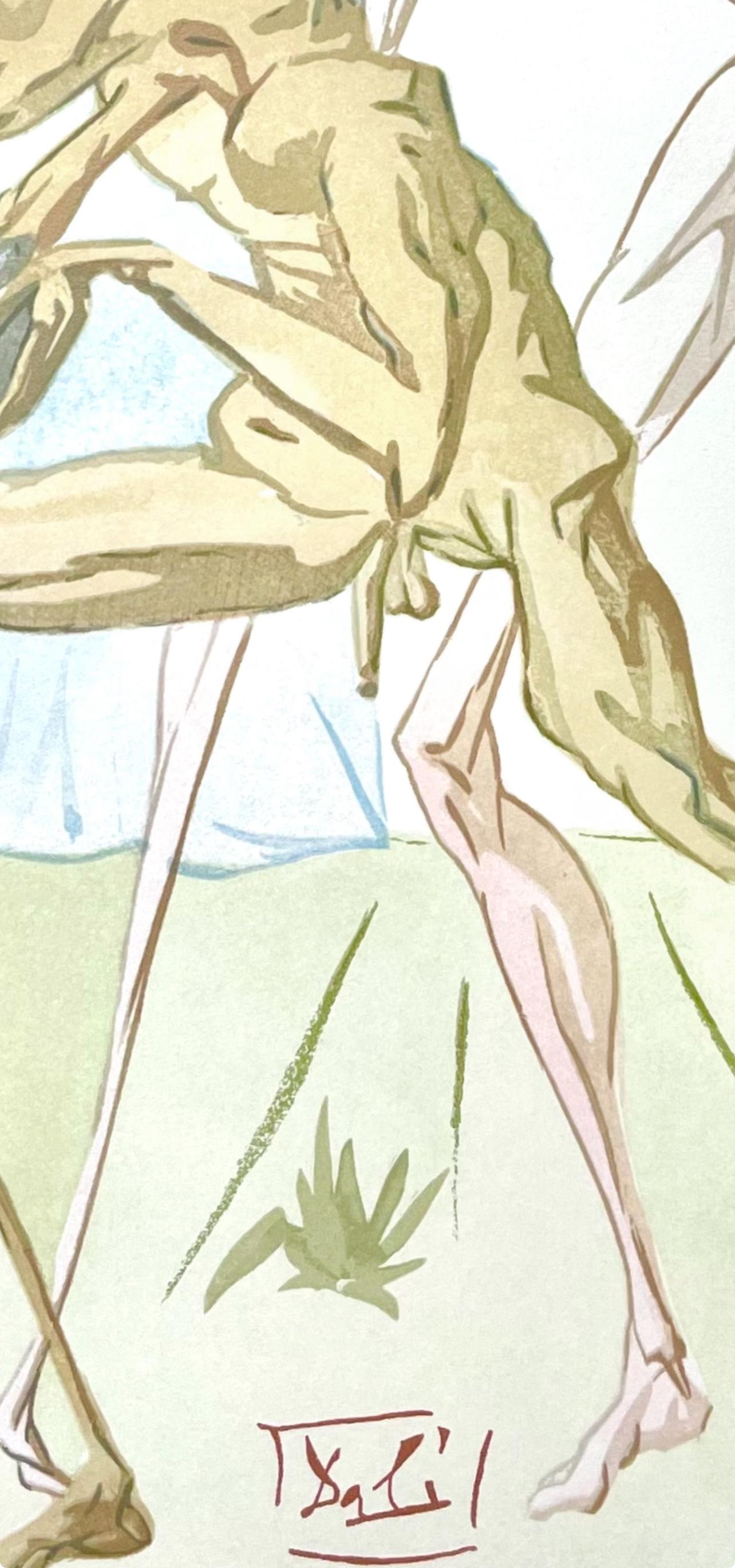 Hölle XIX (Field 189-200; M/L 1039-1138), Die Göttliche Komödie - Beige Figurative Print by Salvador Dalí