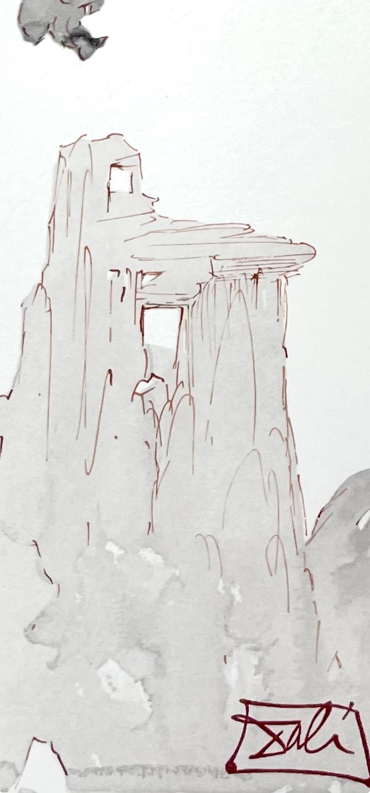 Hölle XVII (Campo 189-200; M/L 1039-1138), Die Göttliche Komödie - Landscape Print Grigio di Salvador Dalí