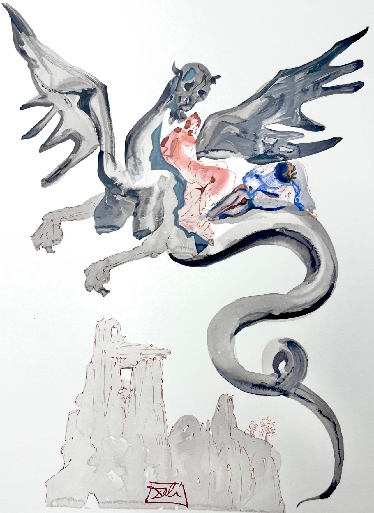 Landscape Print di Salvador Dalí - Hölle XVII (Campo 189-200; M/L 1039-1138), Die Göttliche Komödie