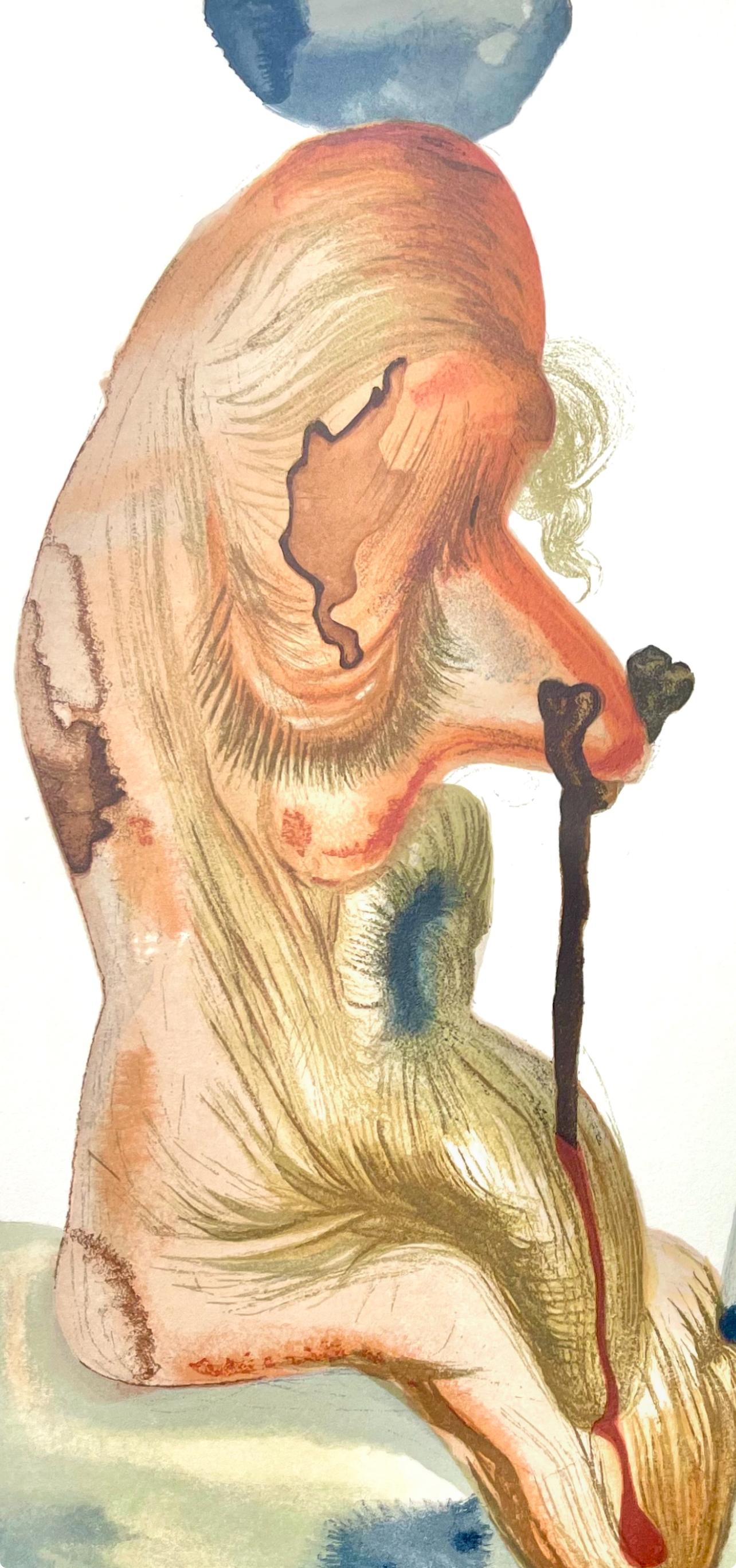 Hölle XVIII (Field 189-200; M/L 1039-1138), Die Göttliche Komödie - Print by Salvador Dalí
